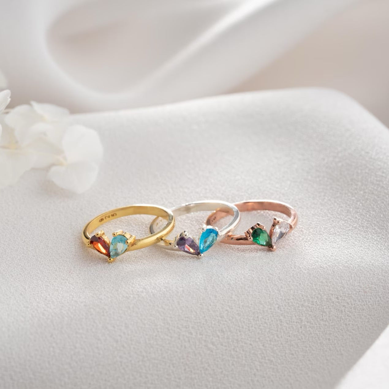 Heart Birthstone Ring