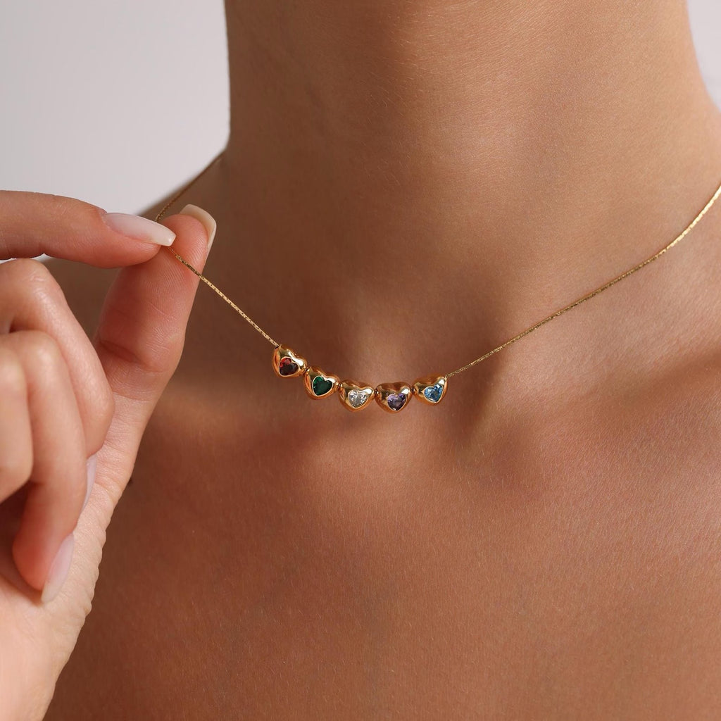 Custom Family Birthstone Necklace