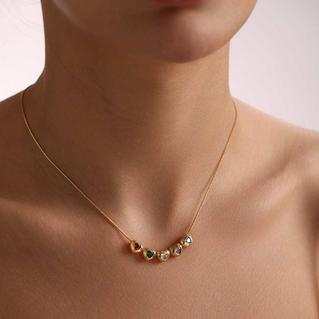 Custom Family Birthstone Necklace