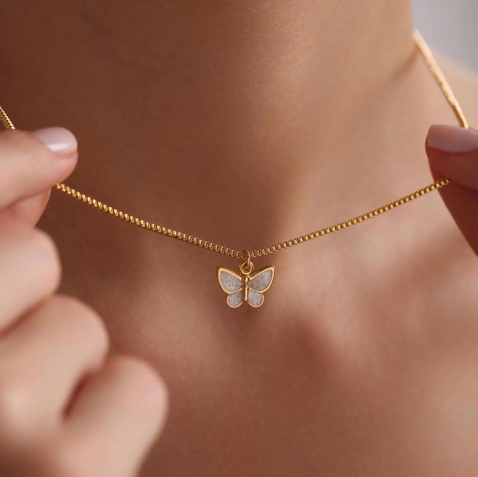 Butterfly Enamel Necklace