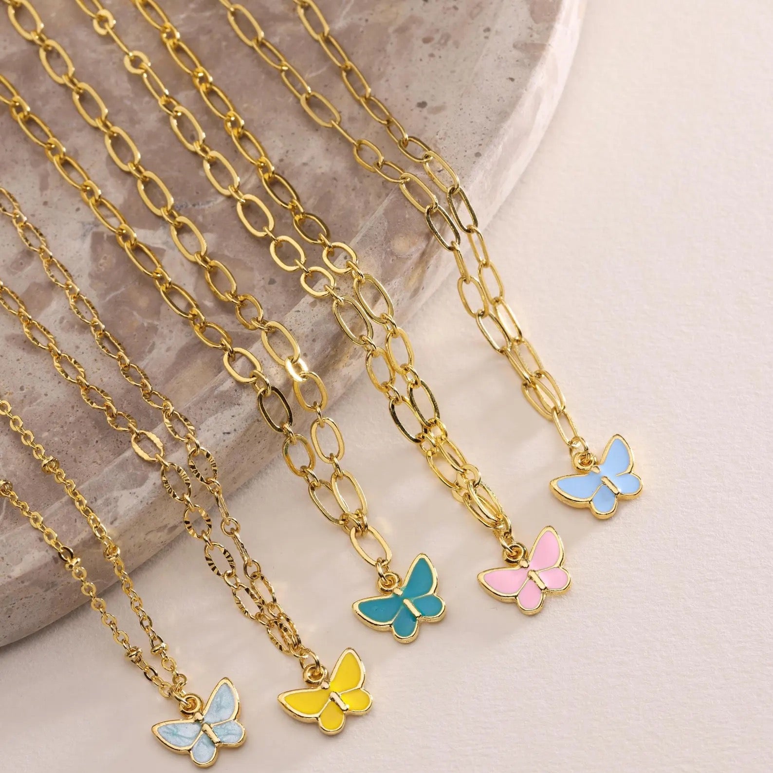 Butterfly Enamel Necklace
