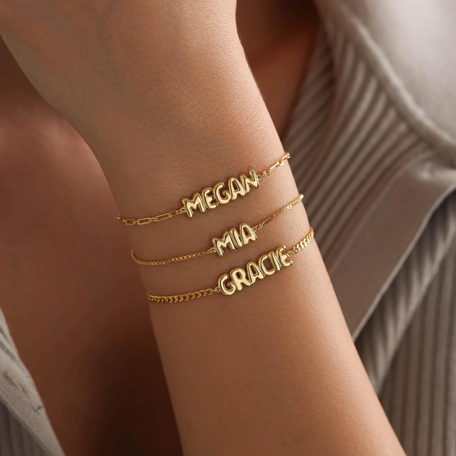 Bubble Name Bracelet