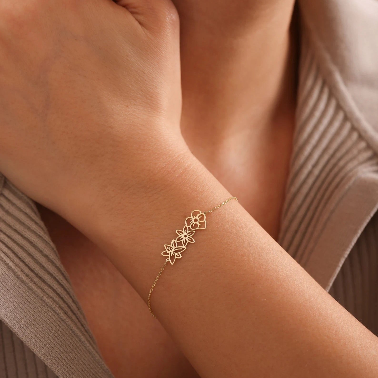 Birth Flower Bracelet