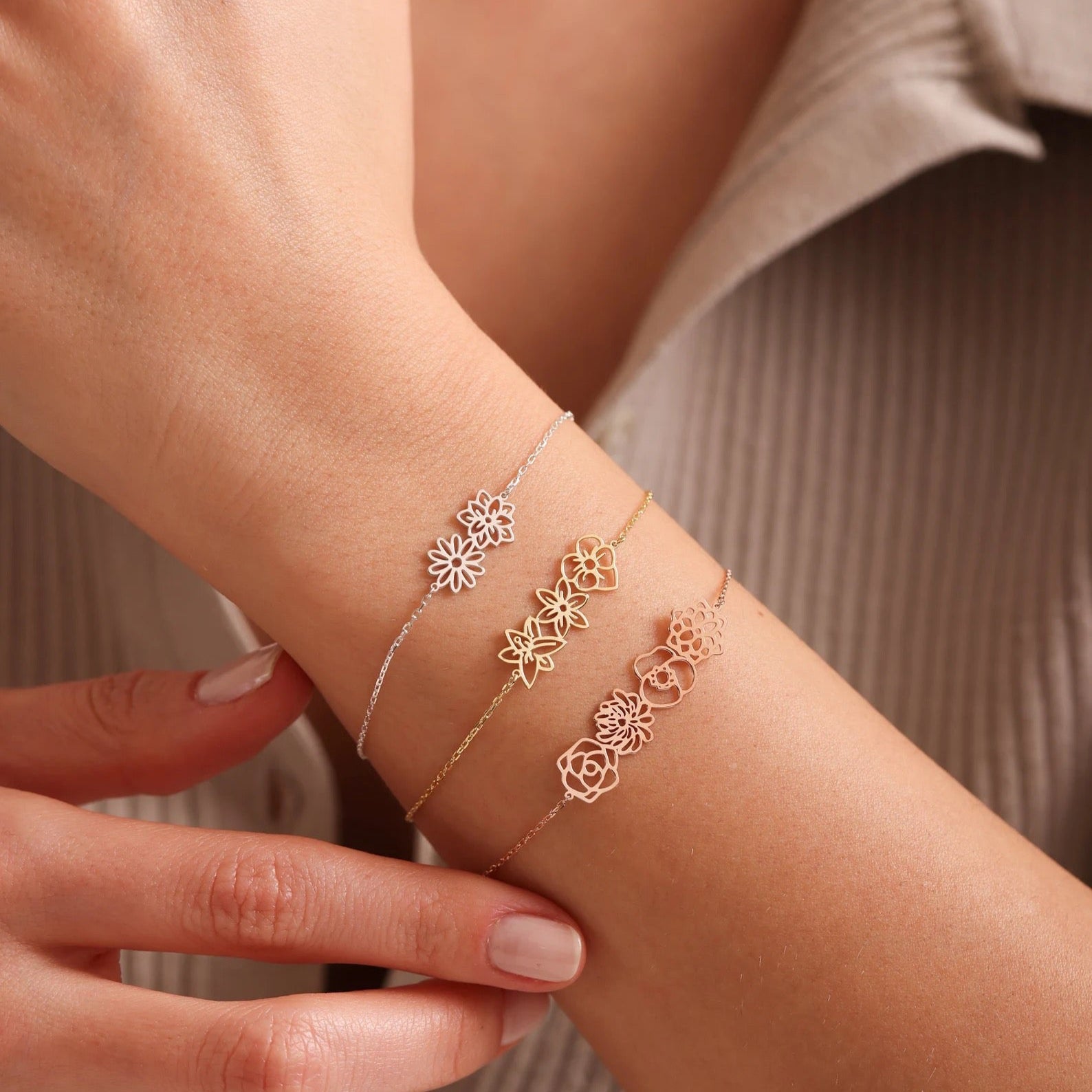 Birth Flower Bracelet