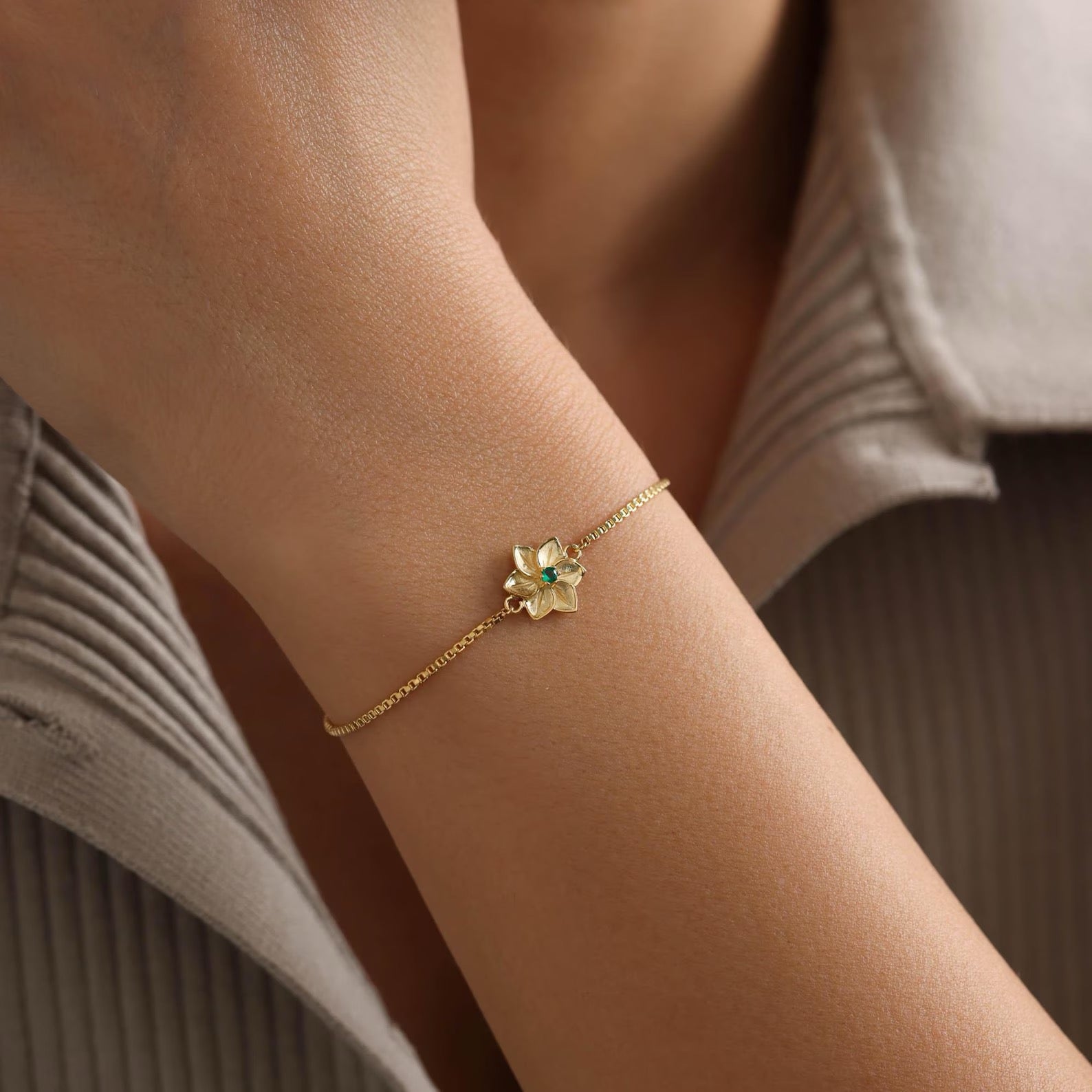 Birth Flower Bracelet