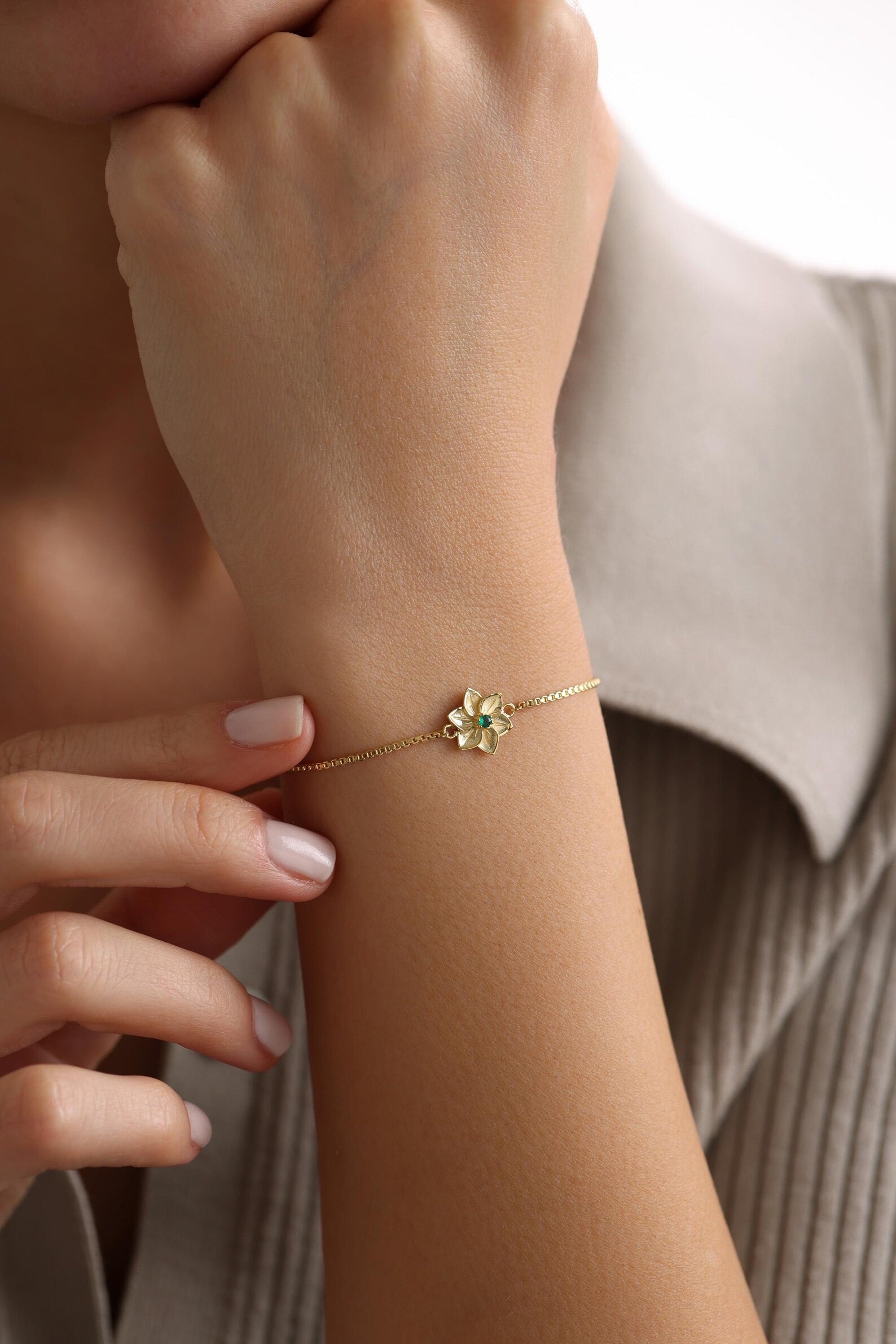 Birth Flower Bracelet