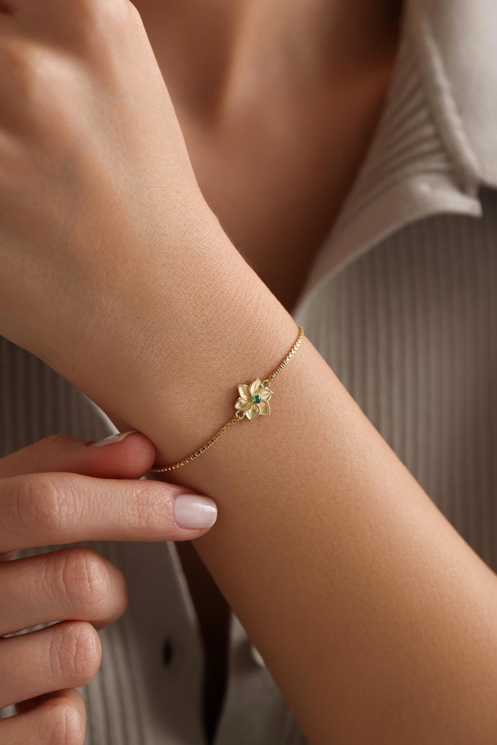 Birth Flower Bracelet