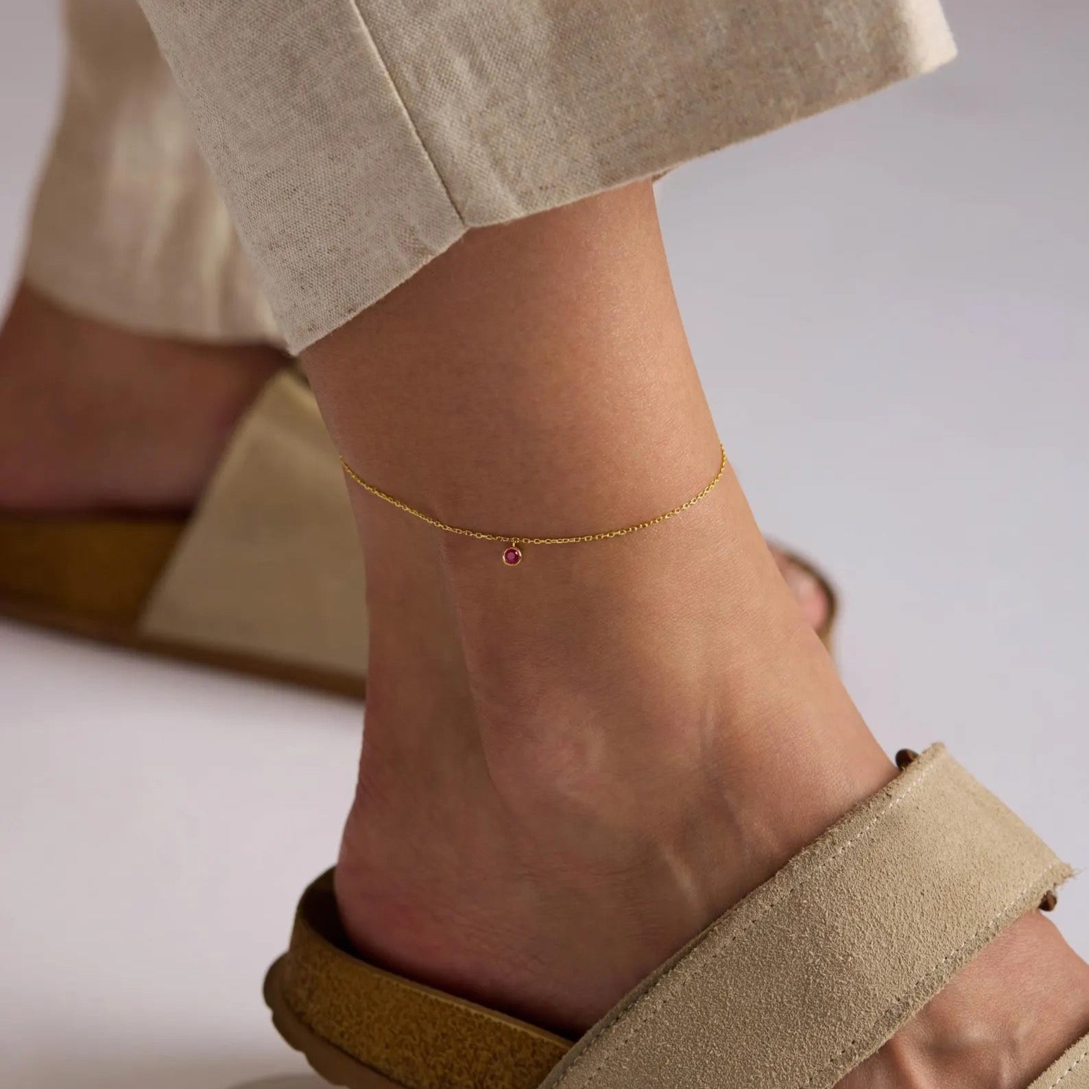 Birthstone Anklet