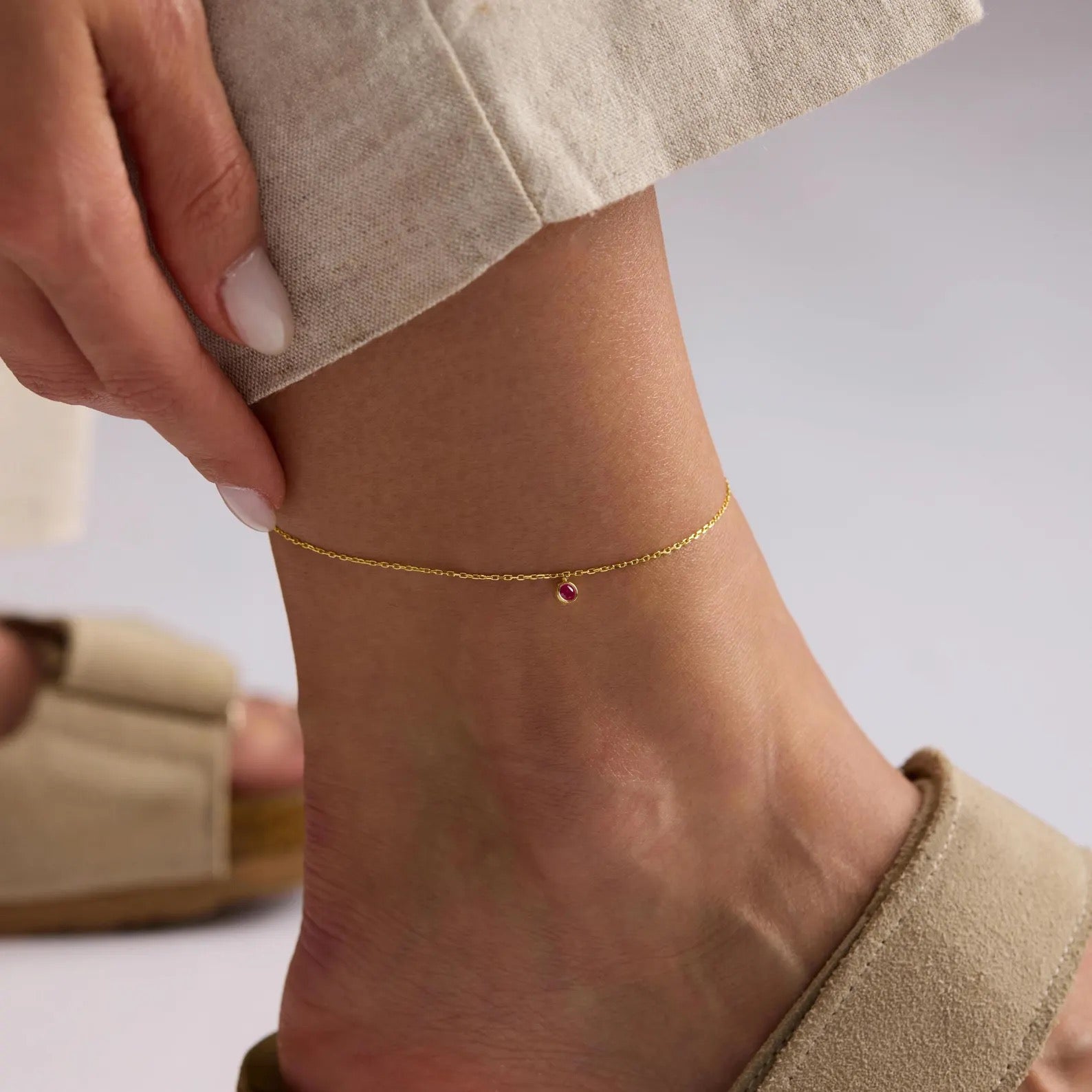 Birthstone Anklet