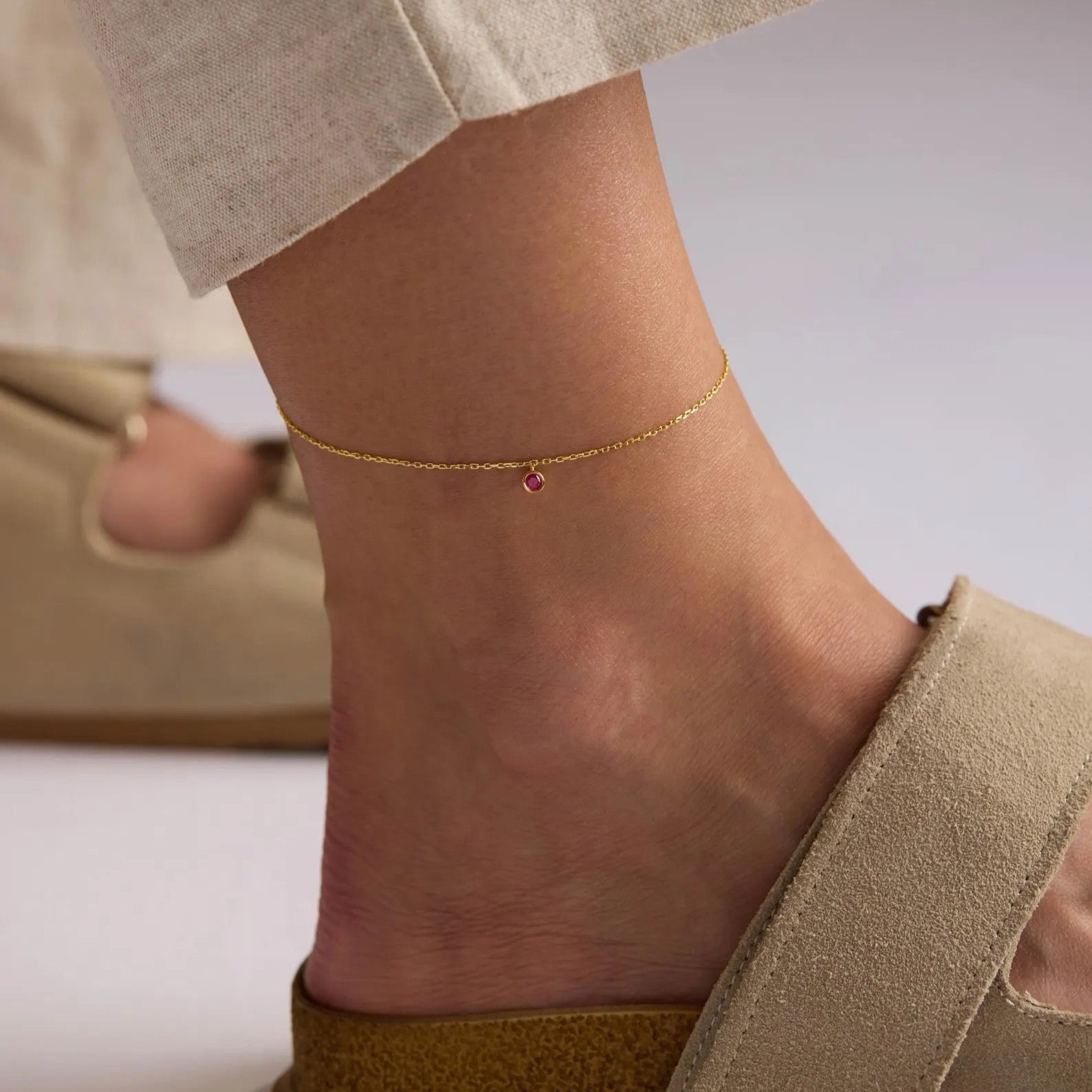 Birthstone Anklet