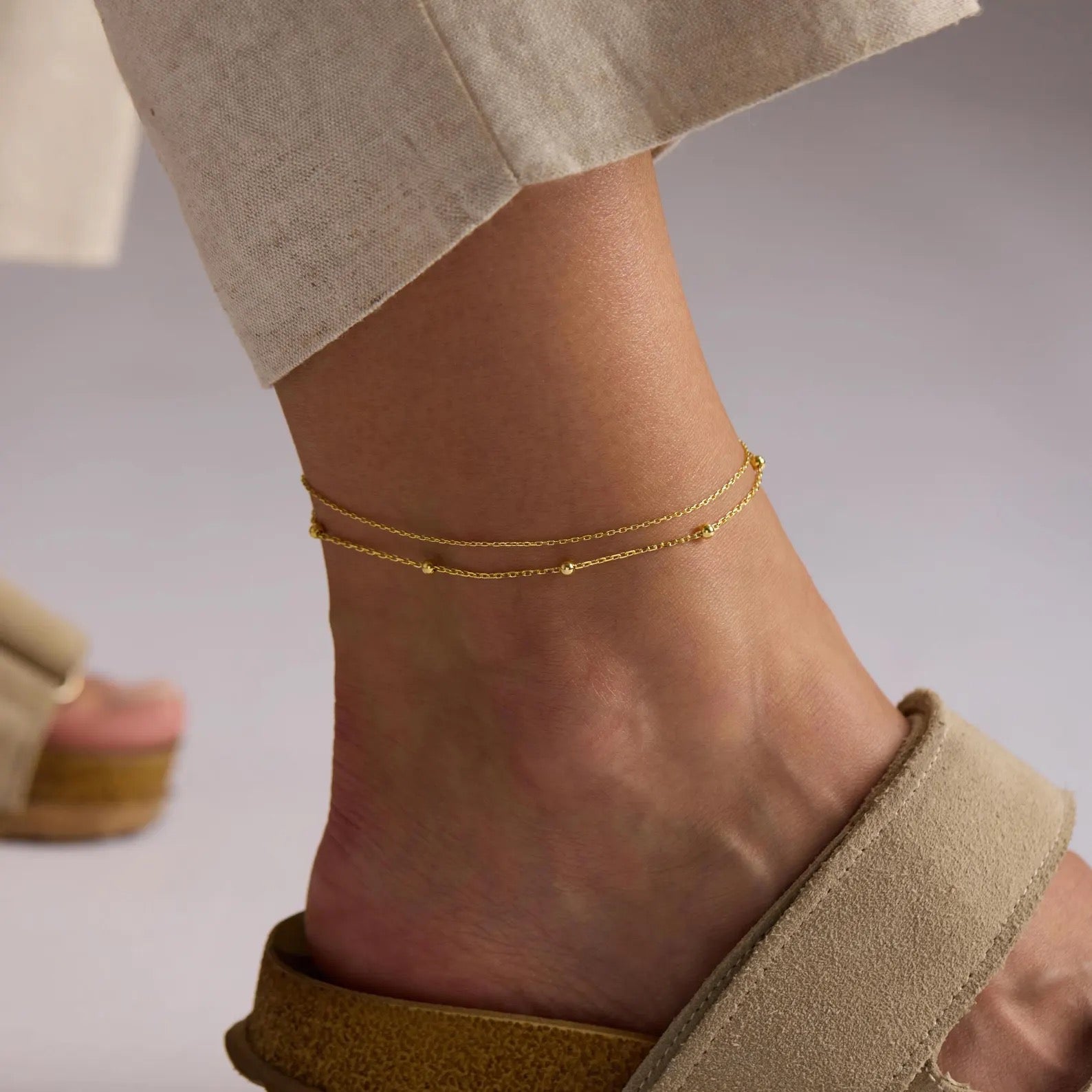 Double Chain Anklet