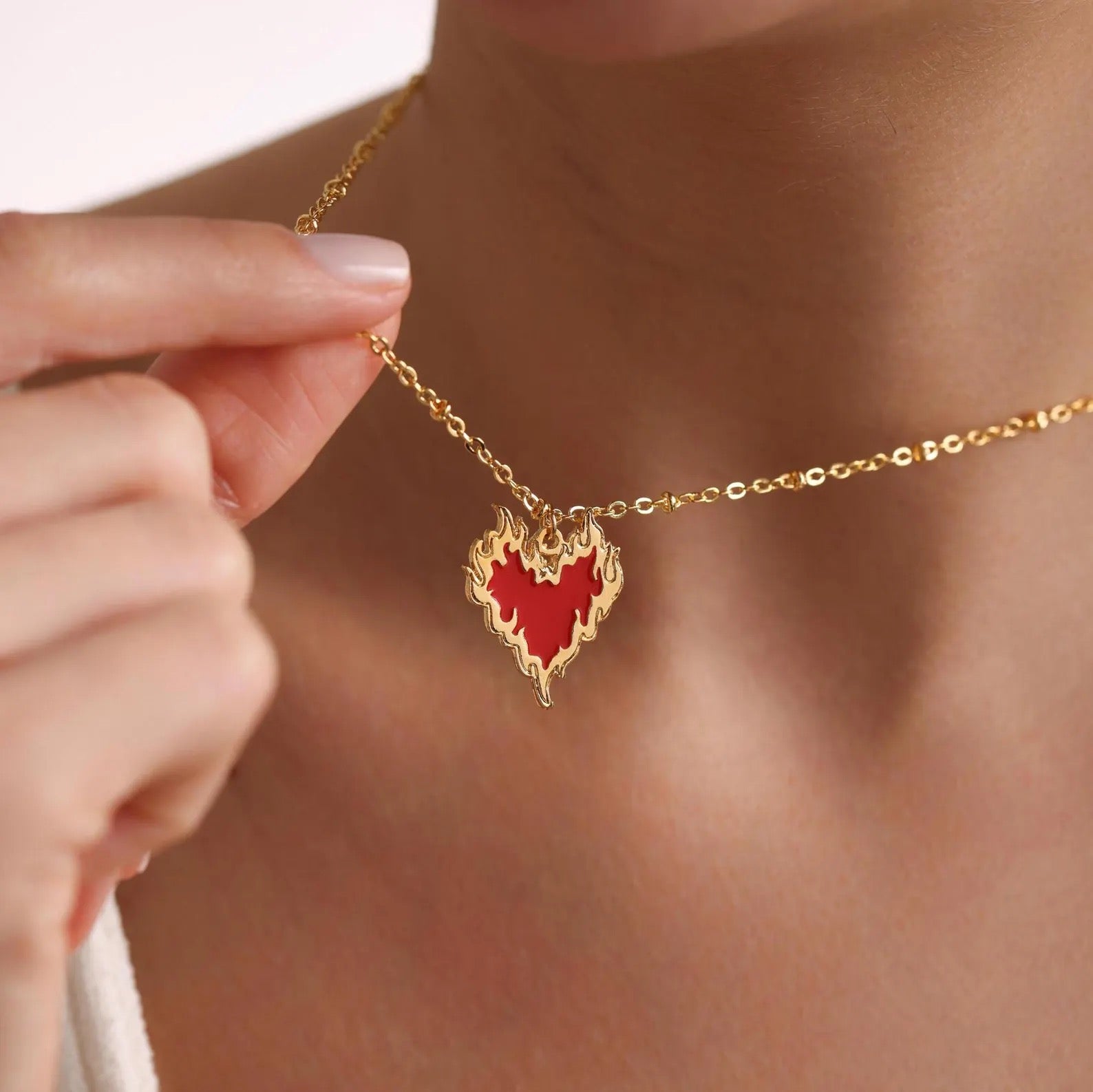 Fire Heart Necklace