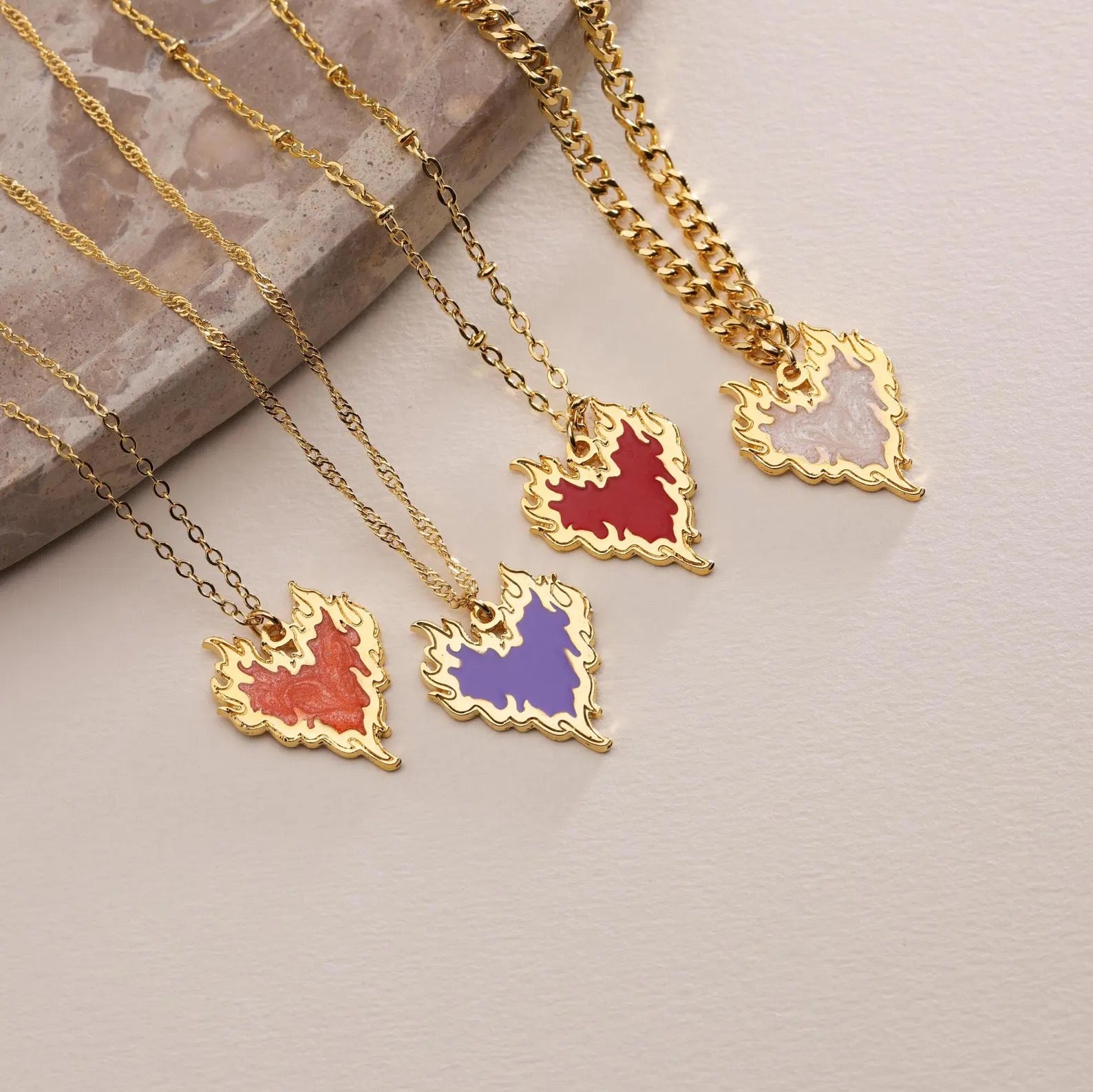 Fire Heart Necklace