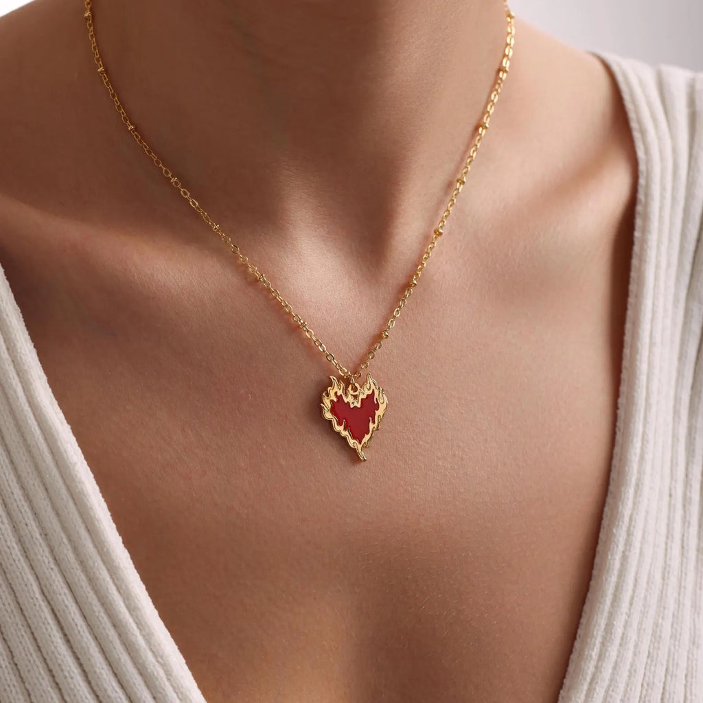 Fire Heart Necklace