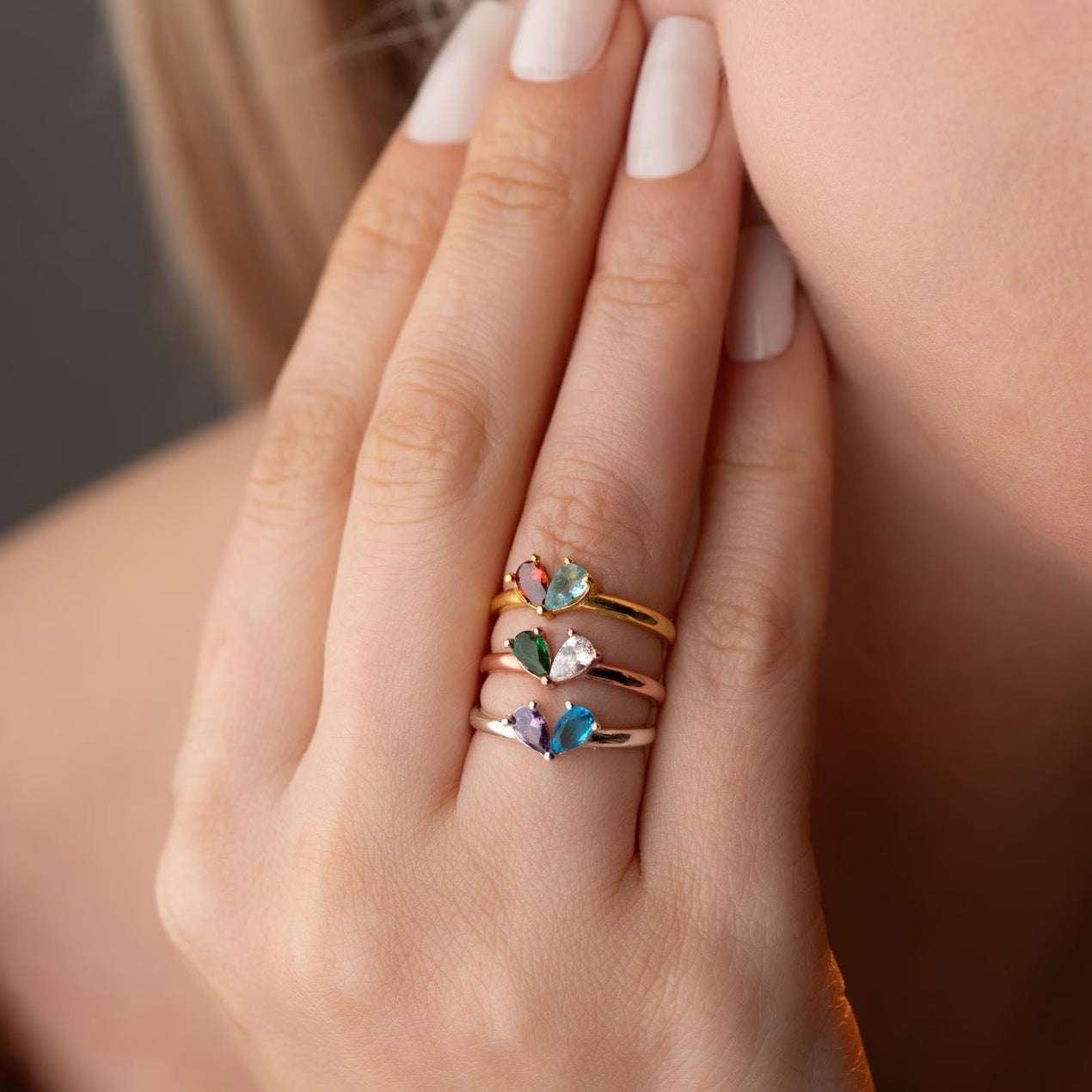 Heart Birthstone Ring