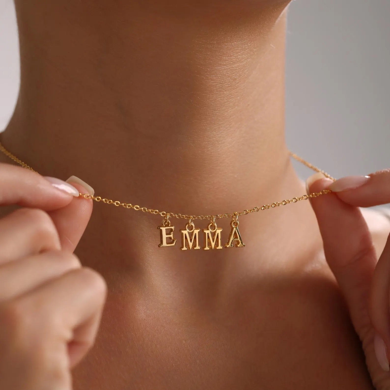 Golden Whisper Name Necklace