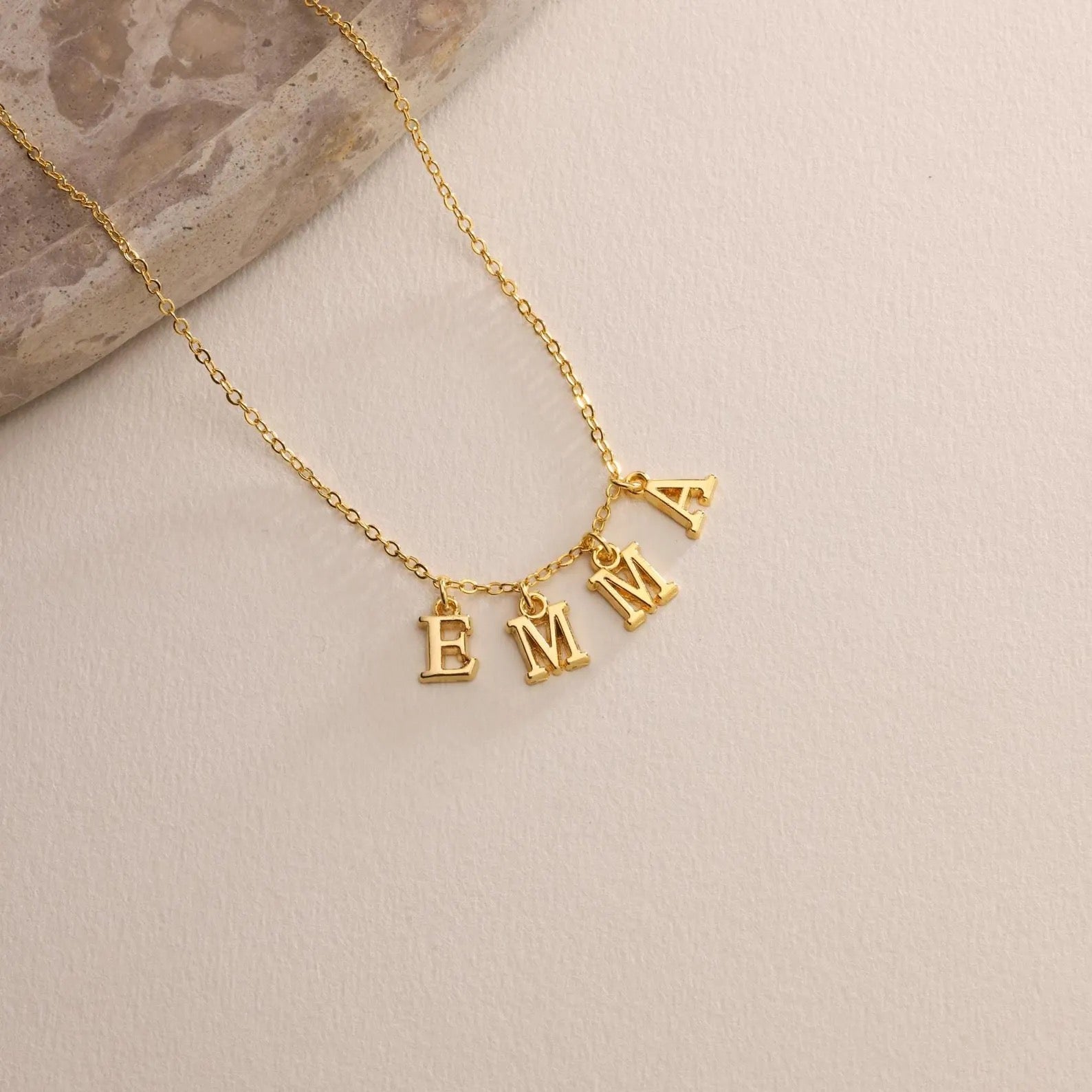 Golden Whisper Name Necklace