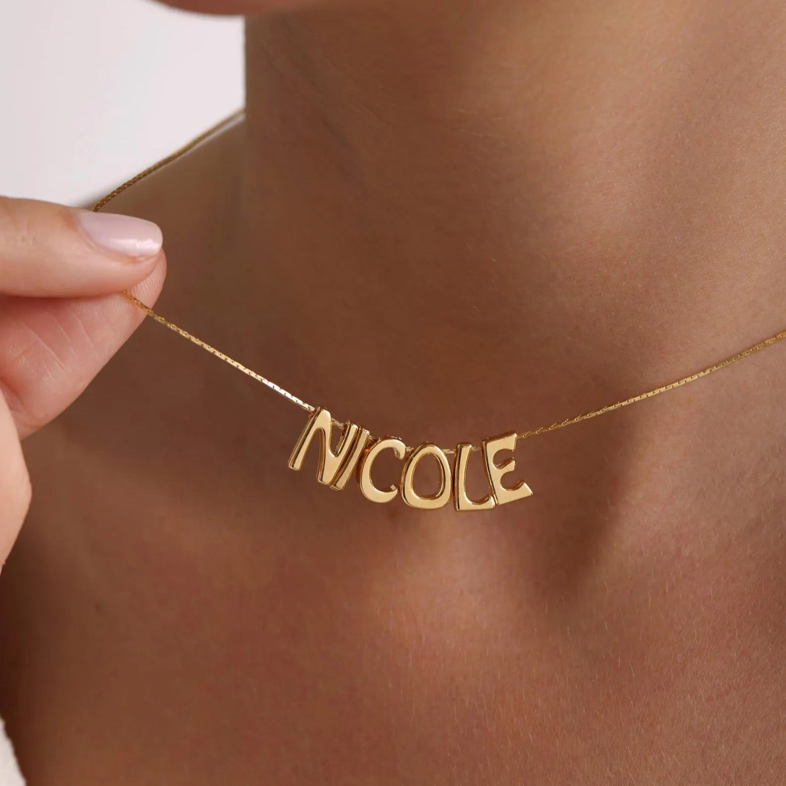 Shimmer Script Luxe Name Necklace