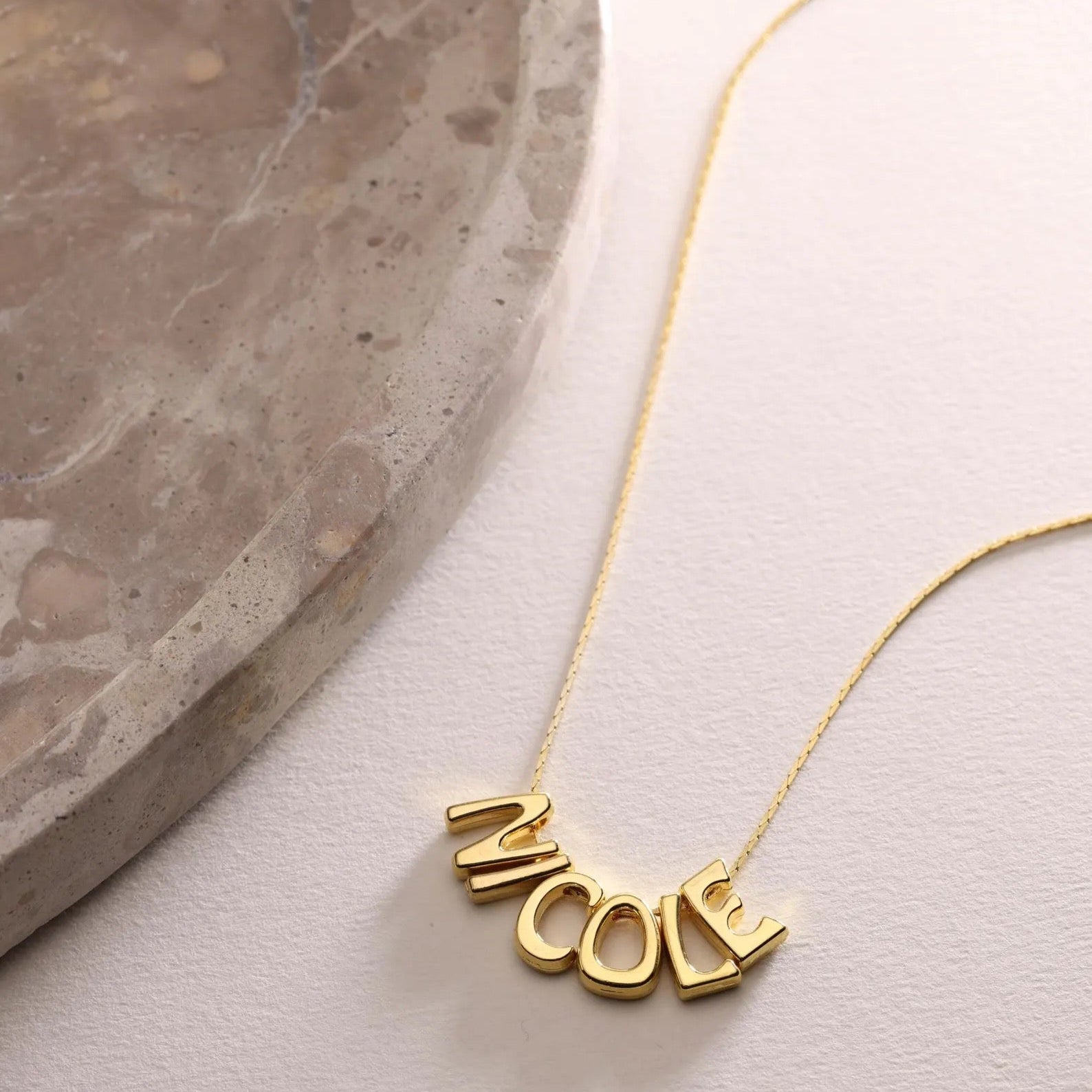 Shimmer Script Luxe Name Necklace