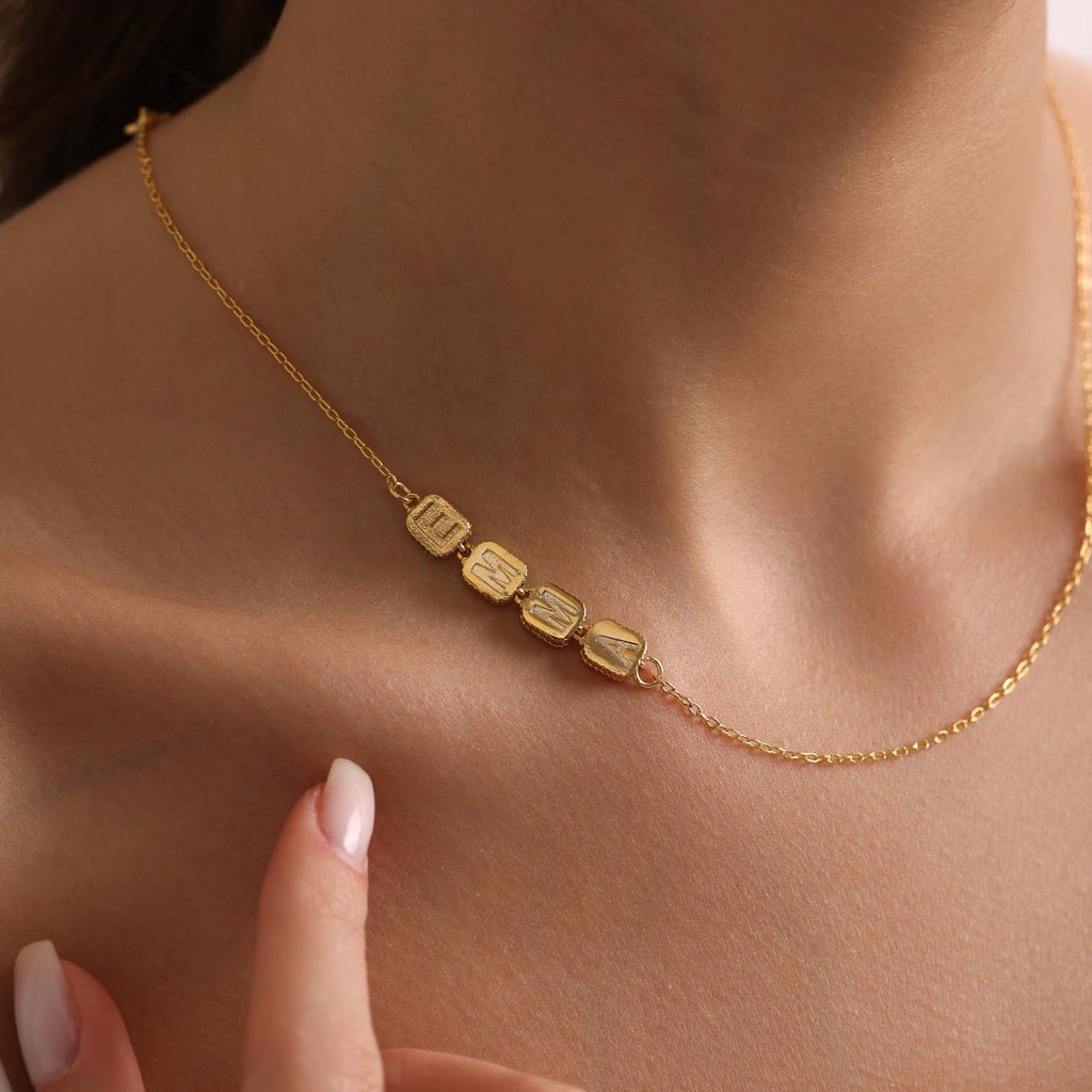 Sideway Sparkle Name Necklace
