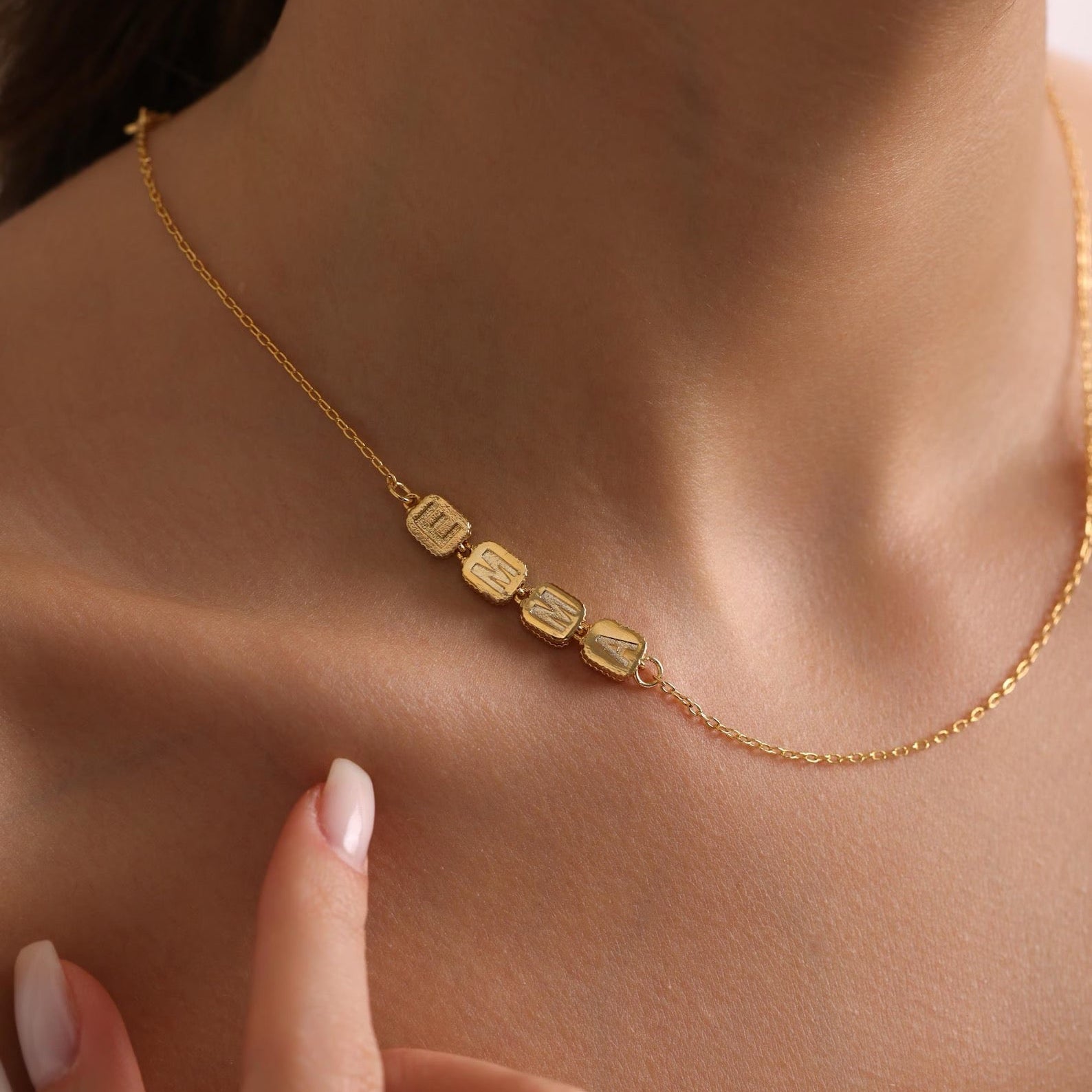 Sideway Sparkle Name Necklace