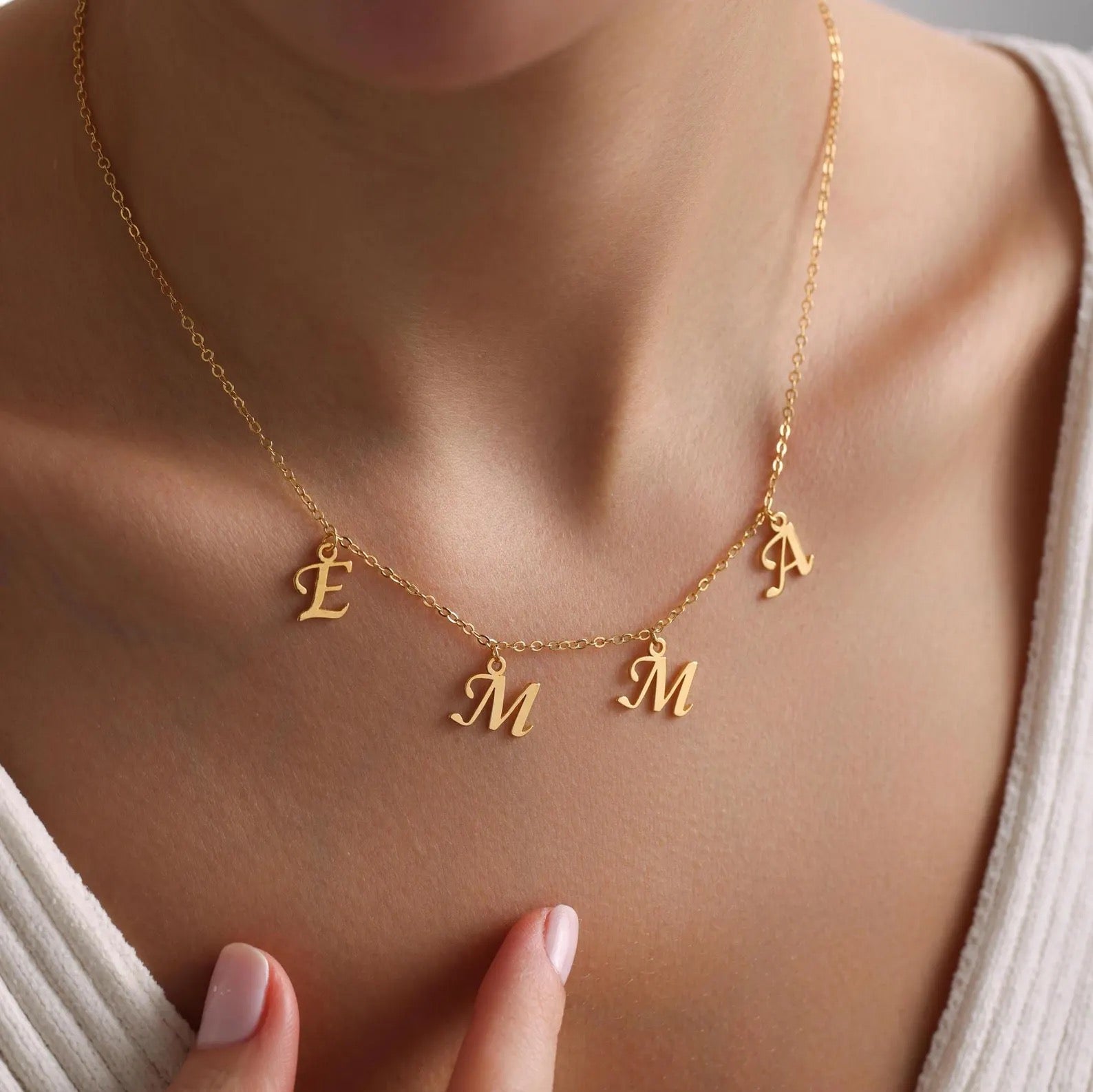 Petite Dangles Name Necklace