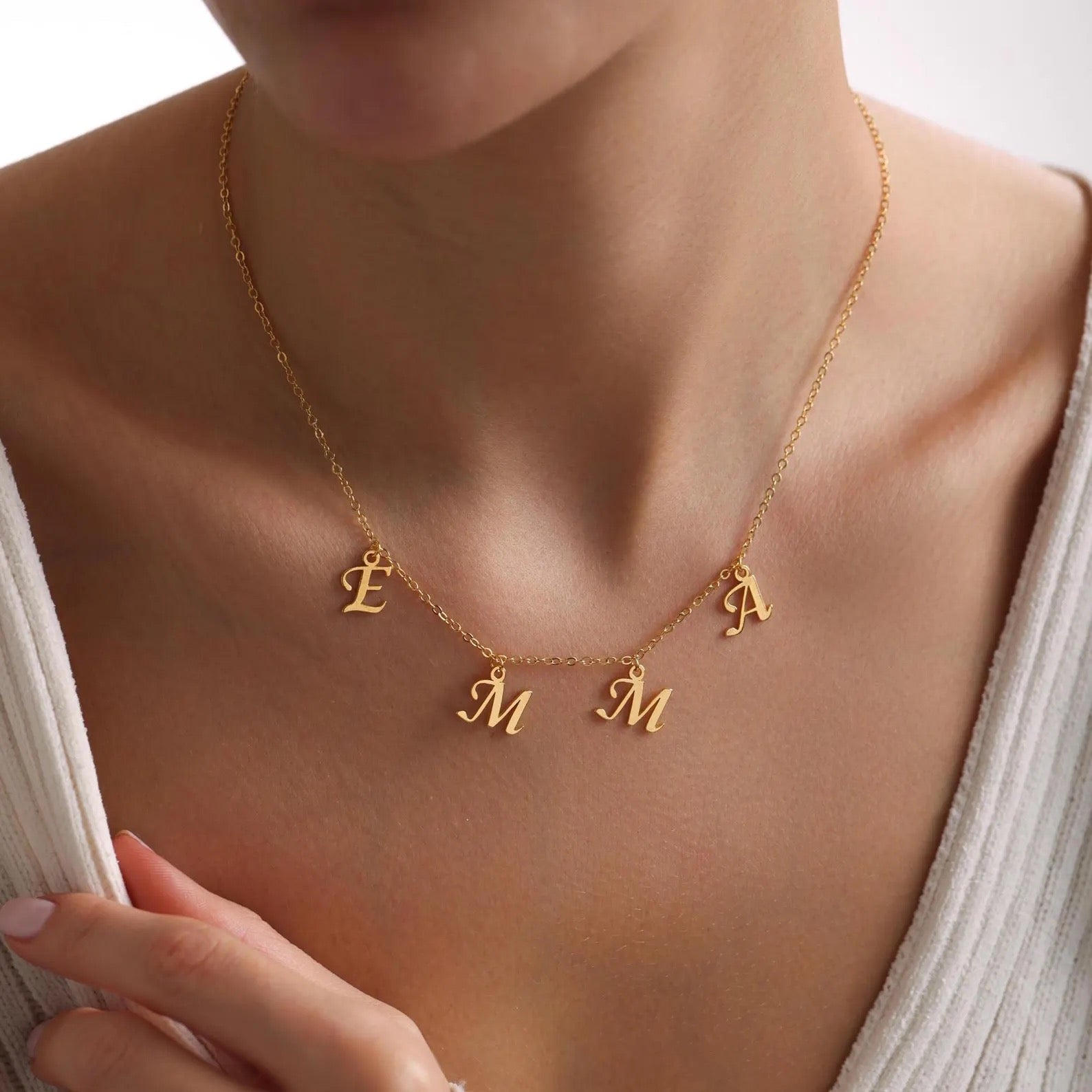 Petite Dangles Name Necklace