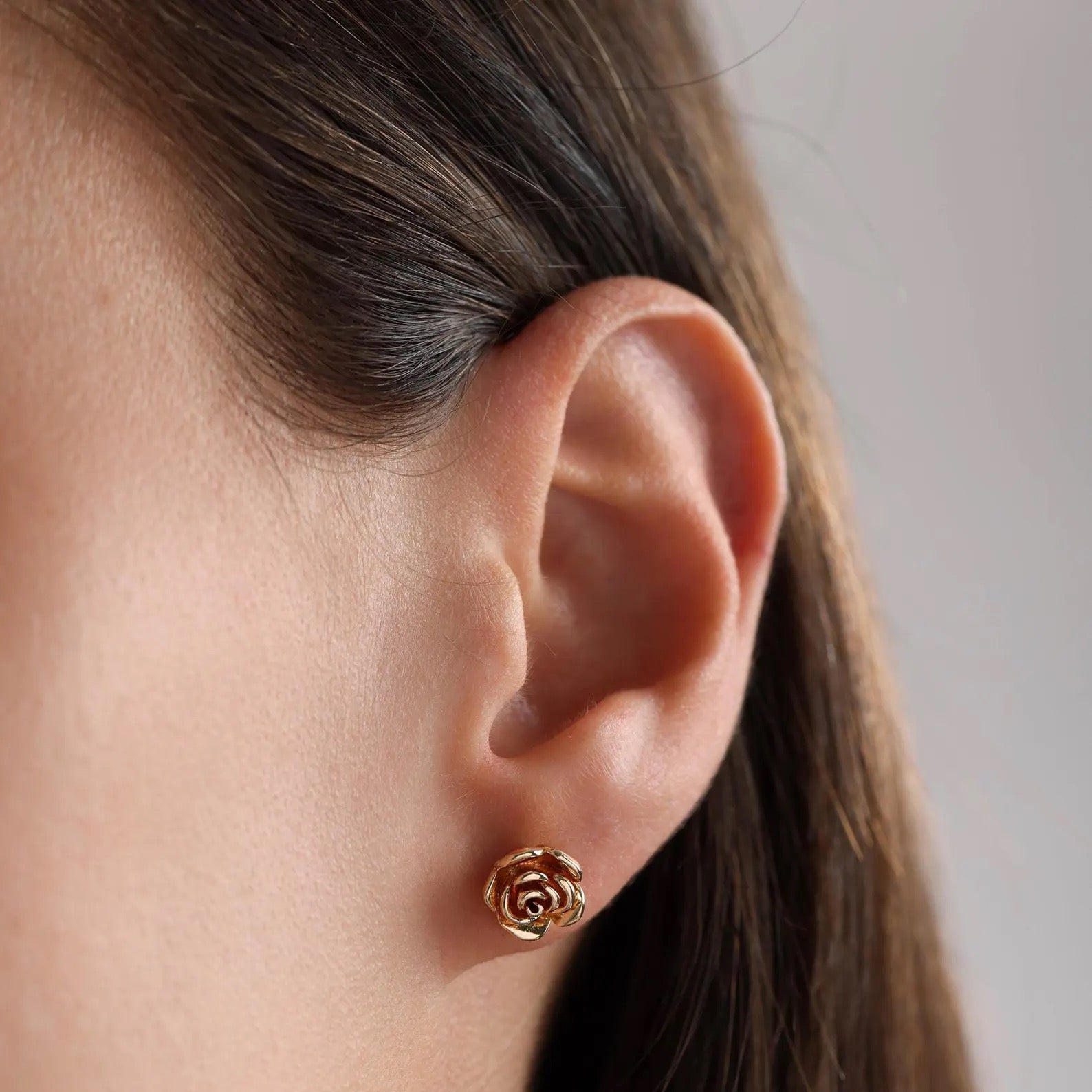 Rose Flower Stud Earrings