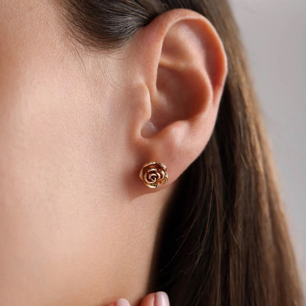Rose Flower Stud Earrings