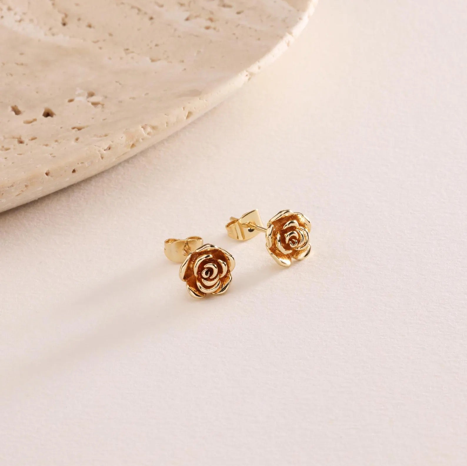 Rose Flower Stud Earrings