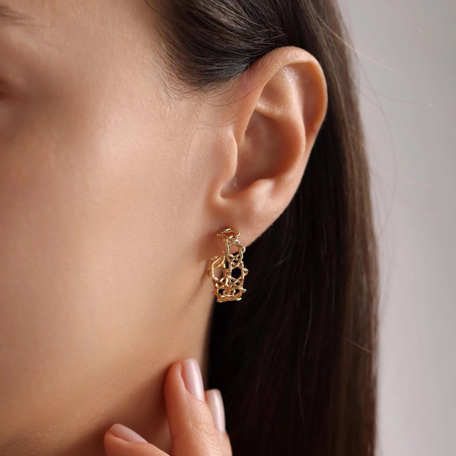 Star of David Hoop Earrings
