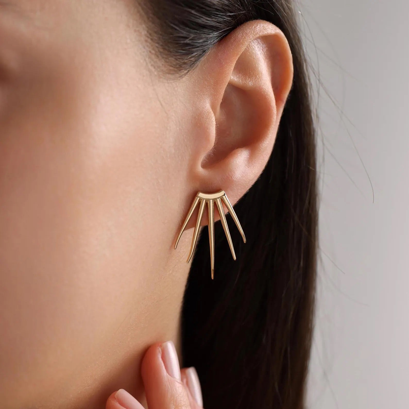 Dainty Sunburst Earrings