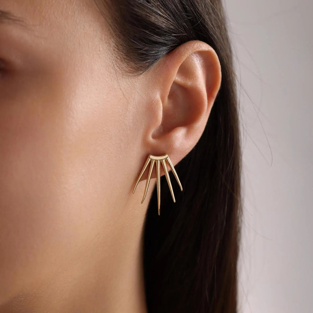 Dainty Sunburst Earrings