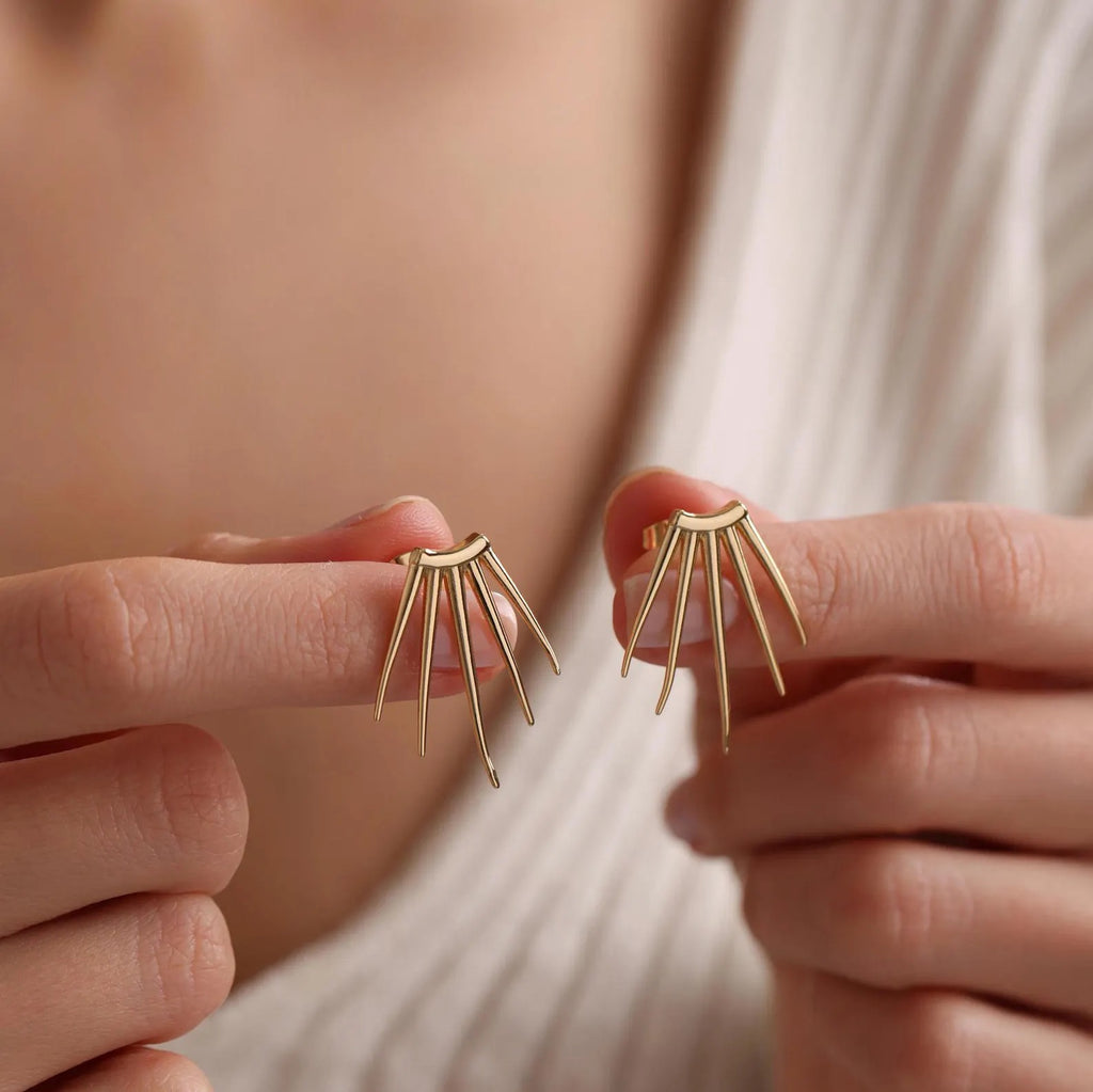 Dainty Sunburst Earrings