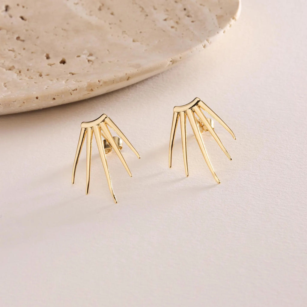 Dainty Sunburst Earrings