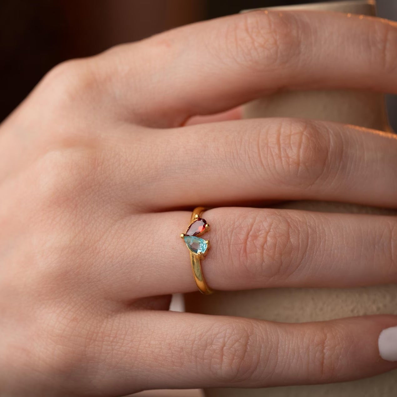 Heart Birthstone Ring