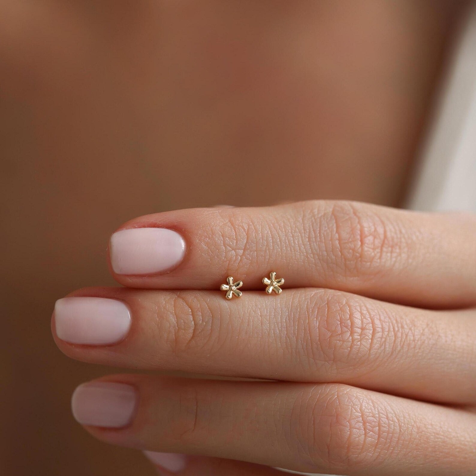 Minimalist Flower Stud Earrings