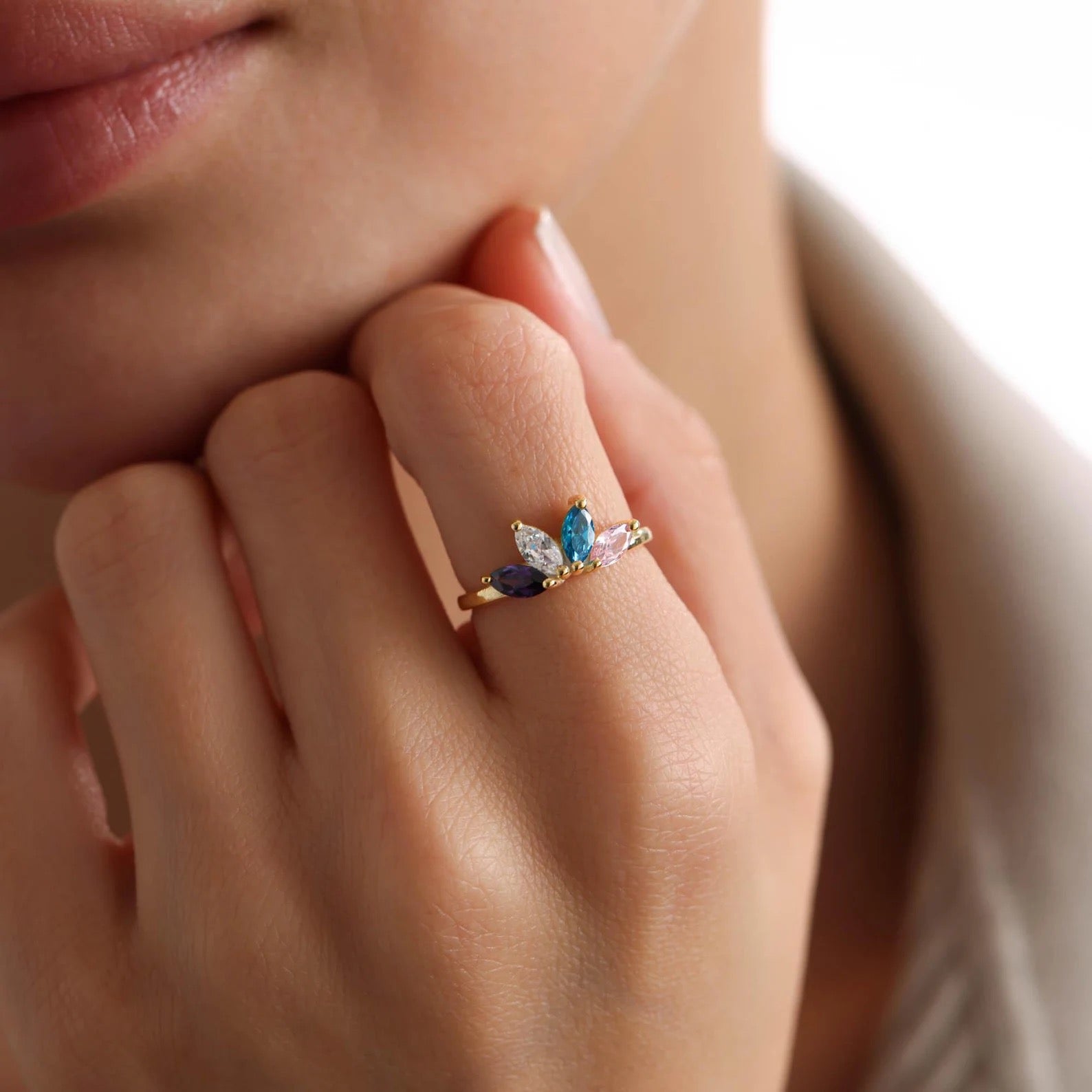 Marquise Birthstone Ring