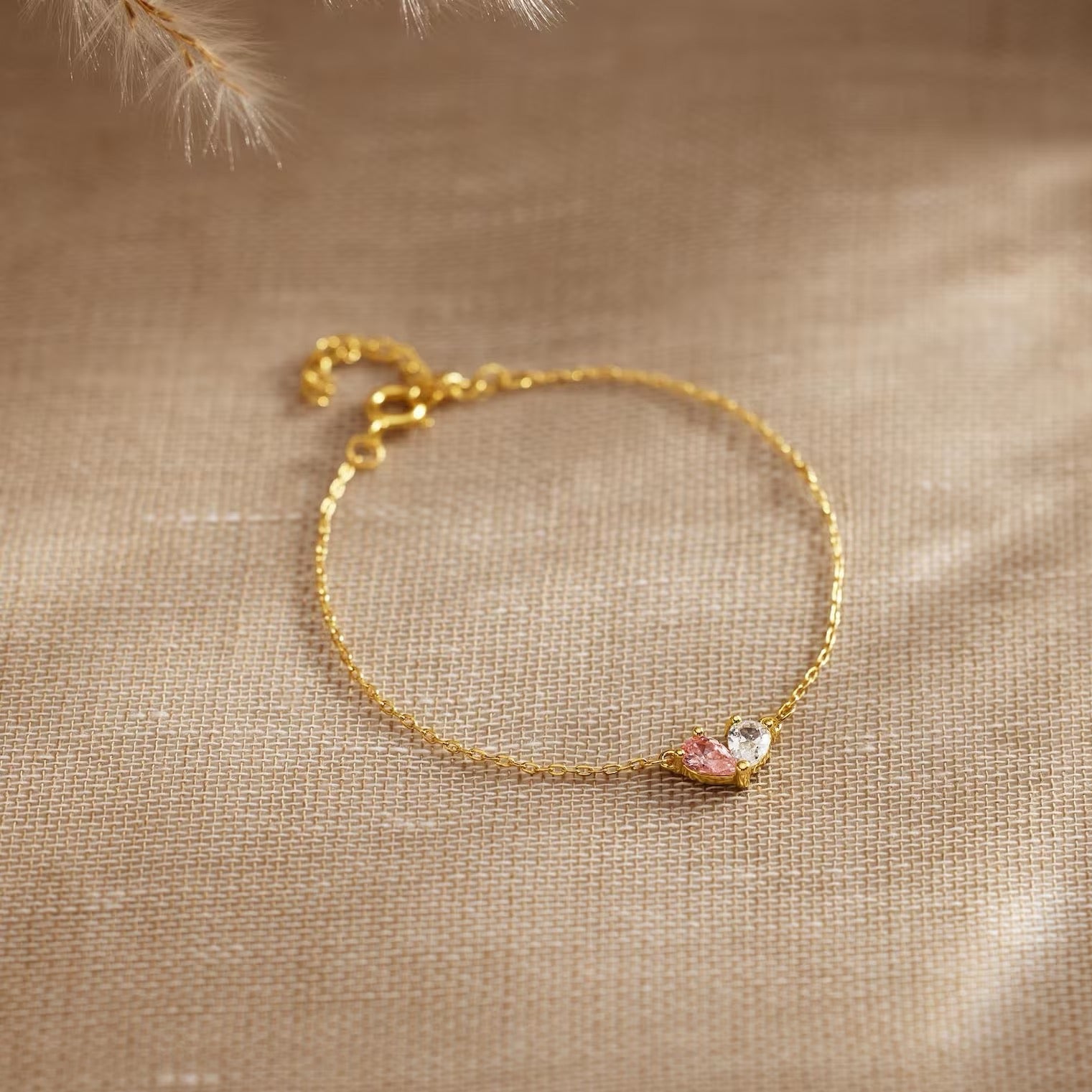 Heart Birthstone Bracelet