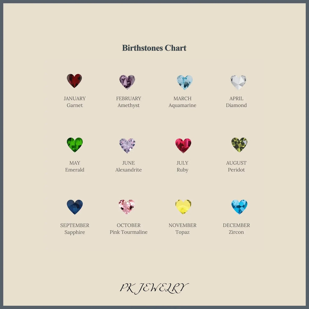 Tiny Heart Birthstone Necklace