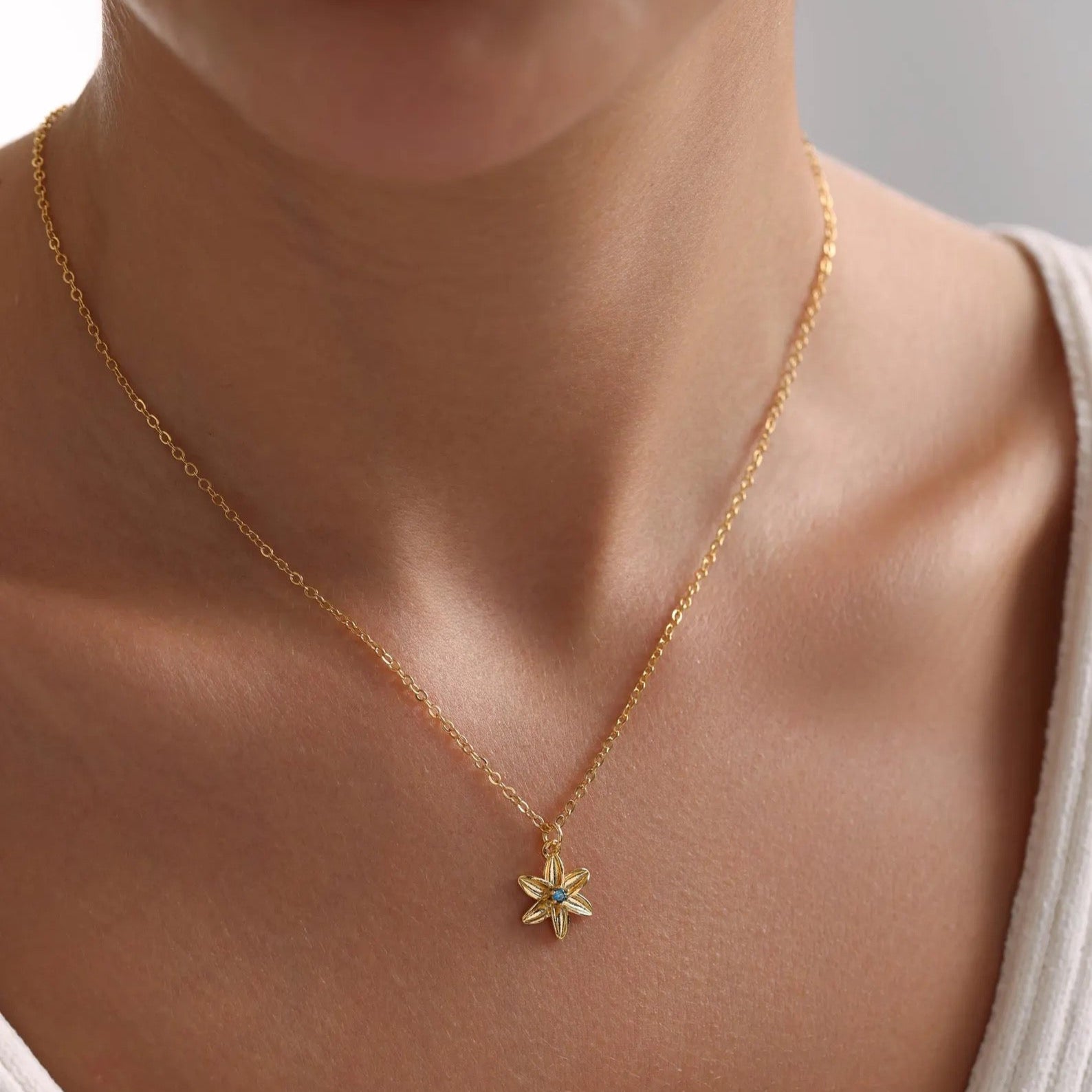 Birthflower Pendant Necklace