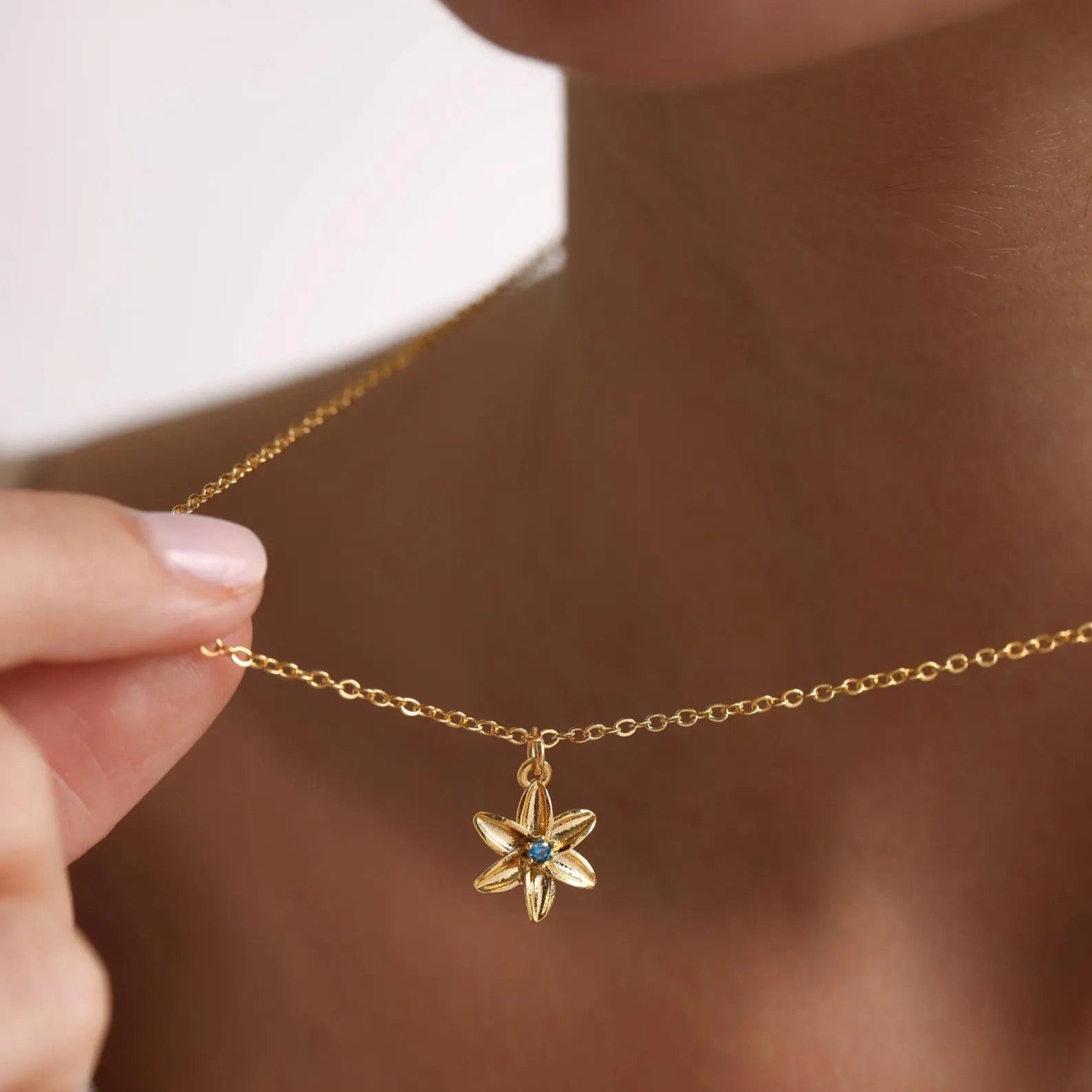 Birthflower Pendant Necklace