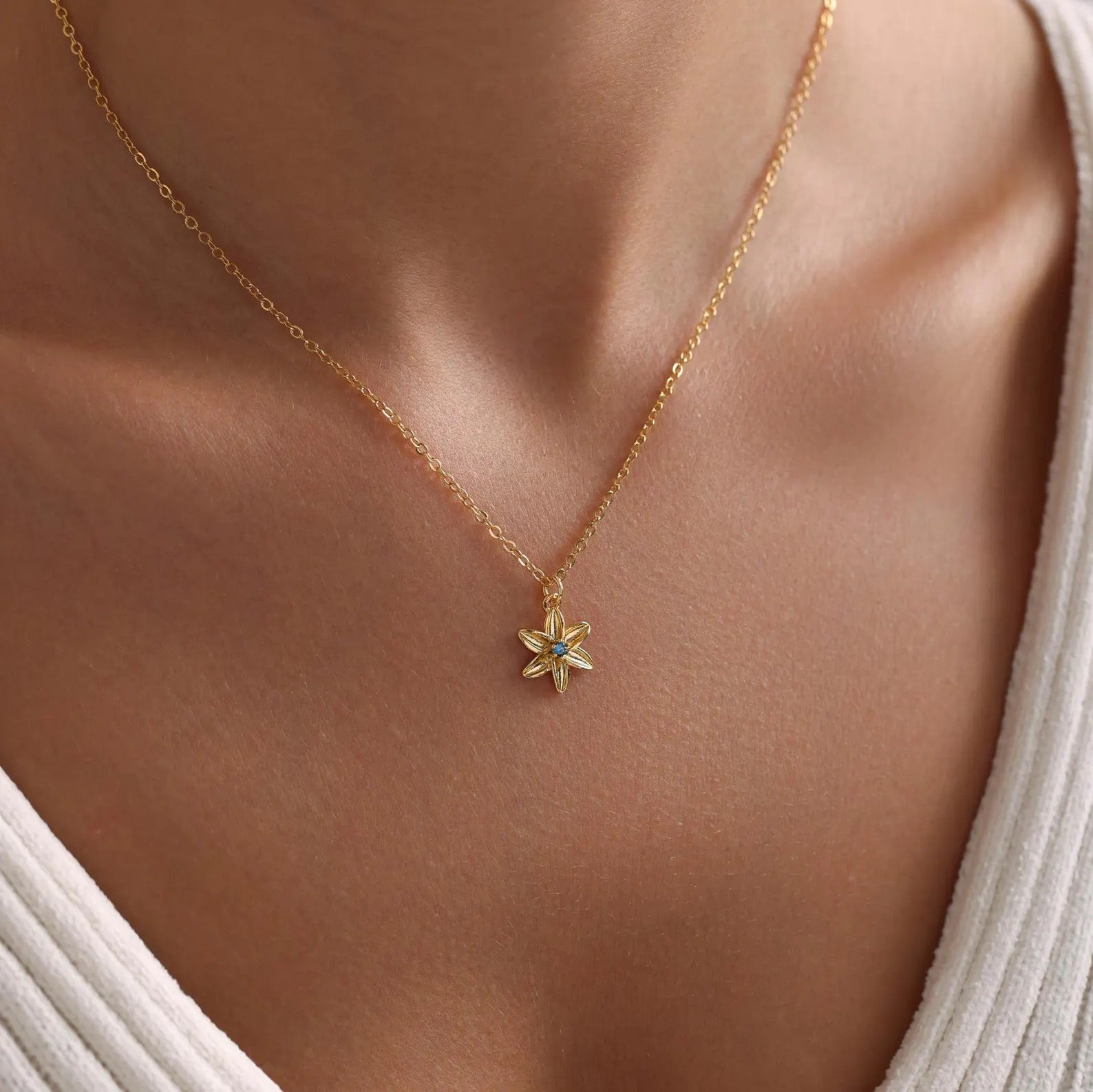 Birthflower Pendant Necklace