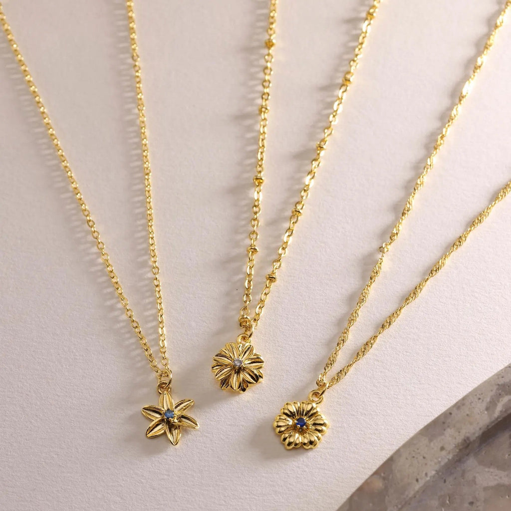Birthflower Pendant Necklace