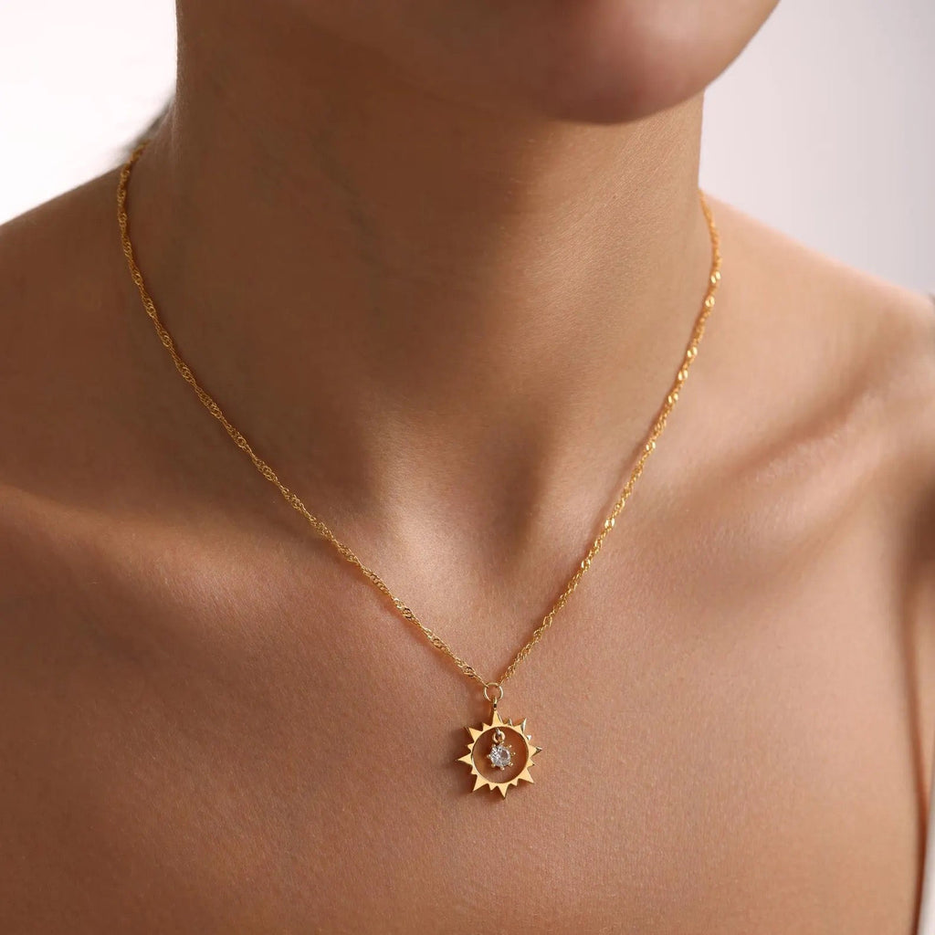 Sun Birthstone Necklace