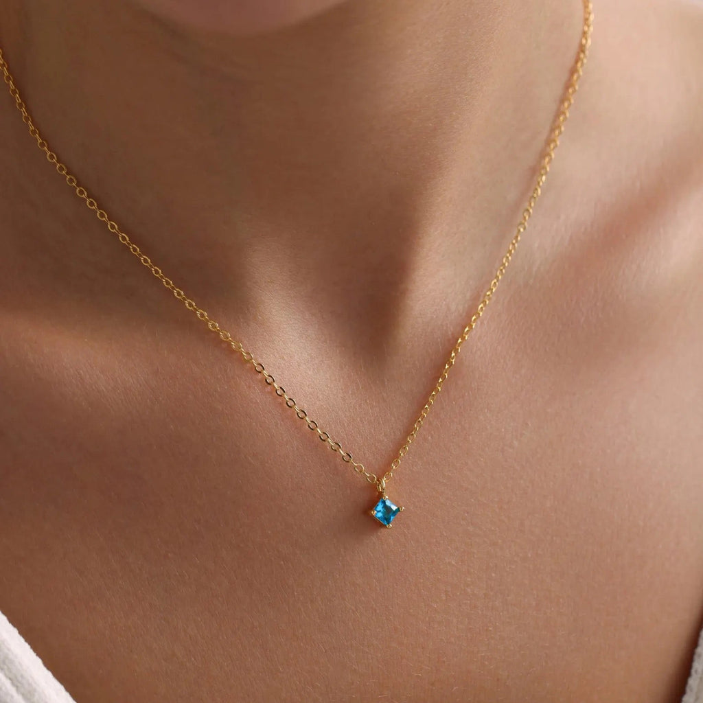 Tiny Birthstone Necklace