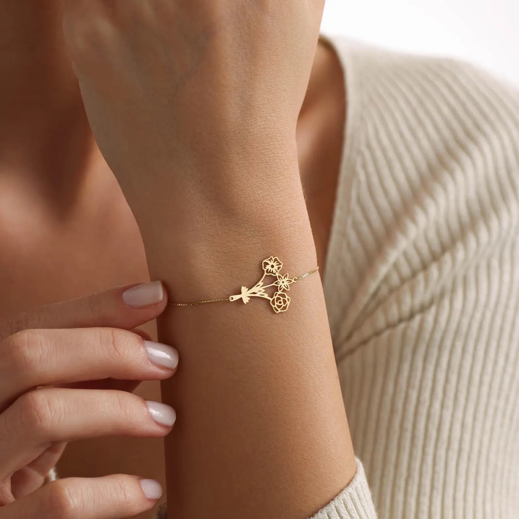 Family Birth Flower Bracelet