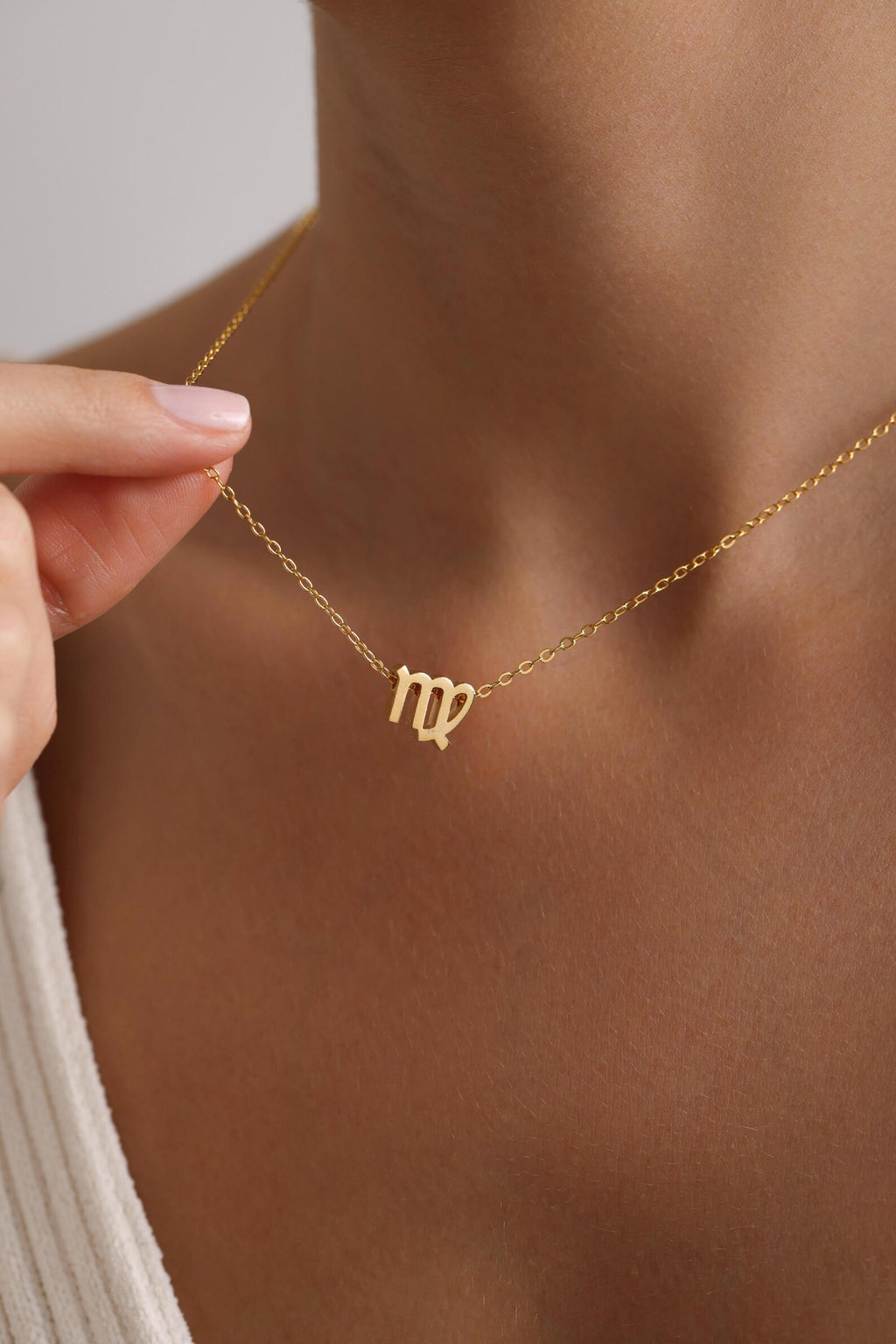 Personalized Plated 3D Zodiac Necklace