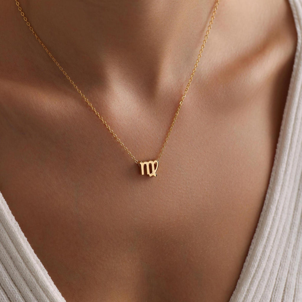 Personalized Plated 3D Zodiac Necklace
